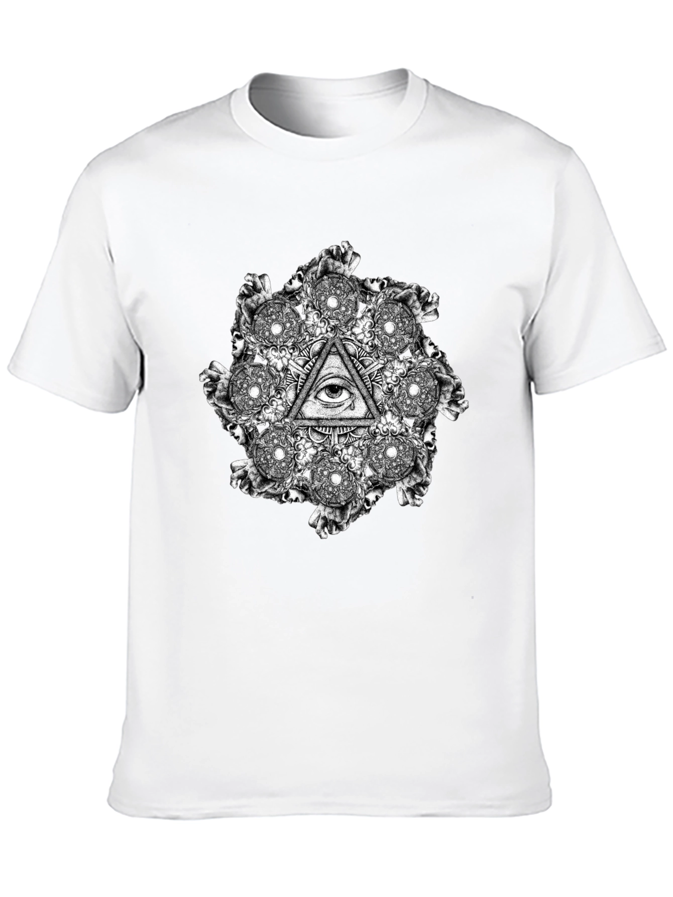 Illuminati Eye T-Shirt - Graphic Print Black Tee