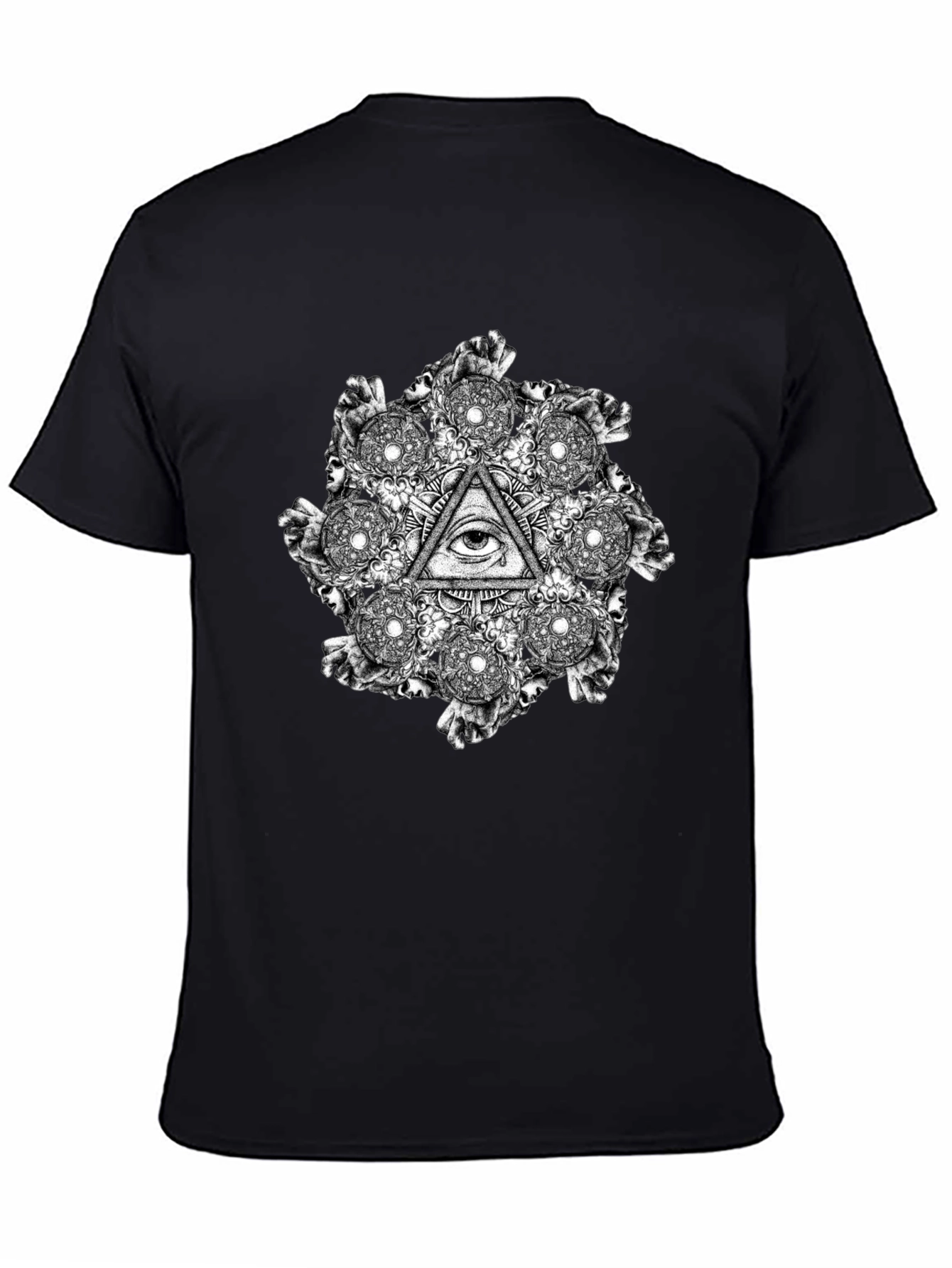 Illuminati Eye T-Shirt - Graphic Print Black Tee