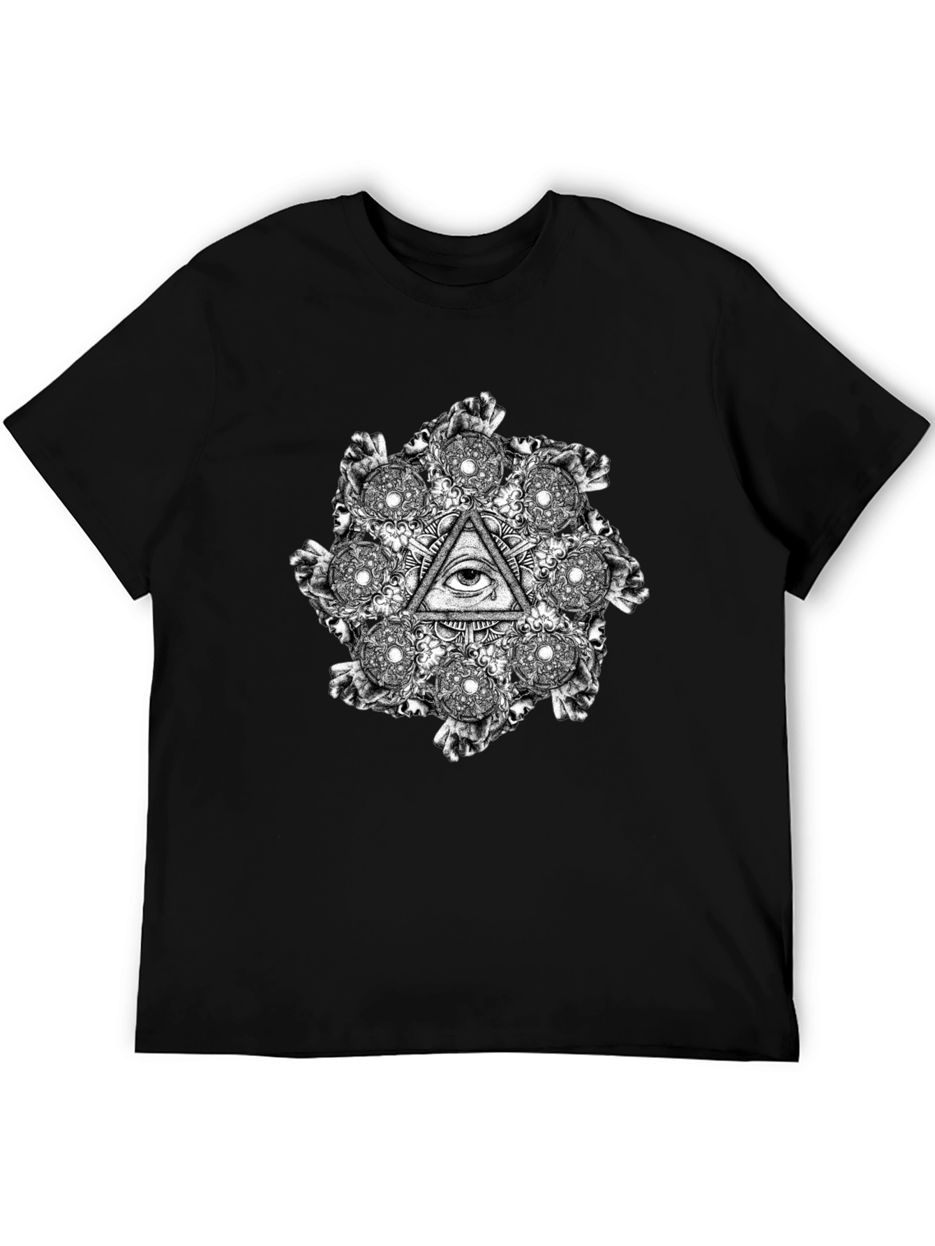 Illuminati Eye T-Shirt - Graphic Print Black Tee
