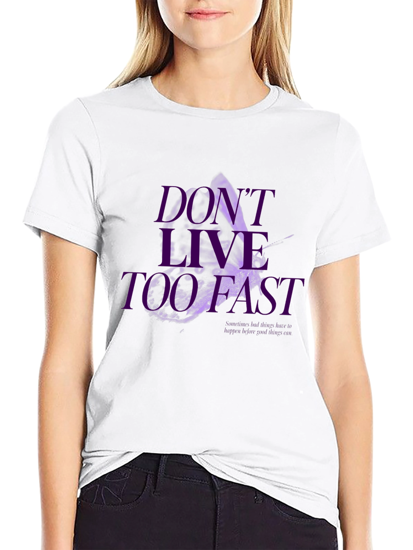 Dont Live Too Fast Graphic Tee - Black