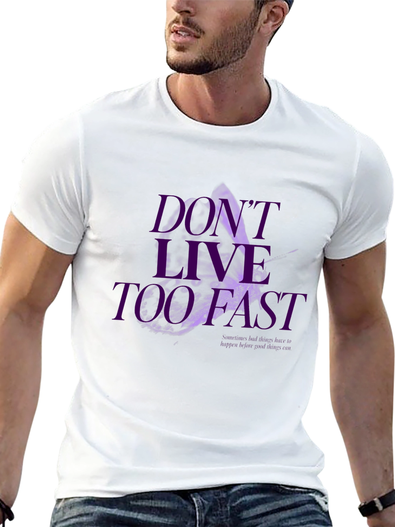 Dont Live Too Fast Graphic Tee - Black