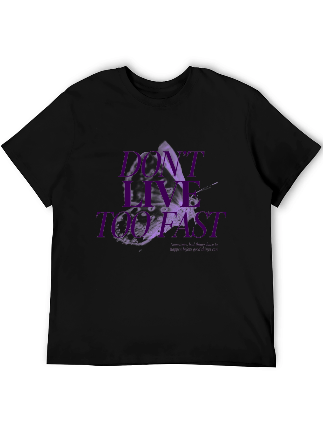 Dont Live Too Fast Graphic Tee - Black