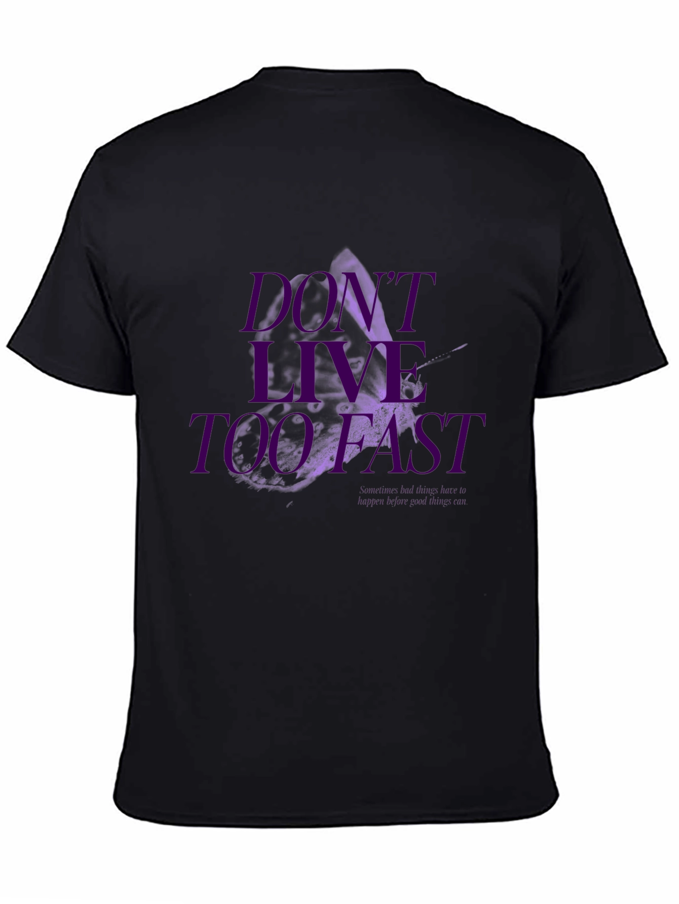 Dont Live Too Fast Graphic Tee - Black