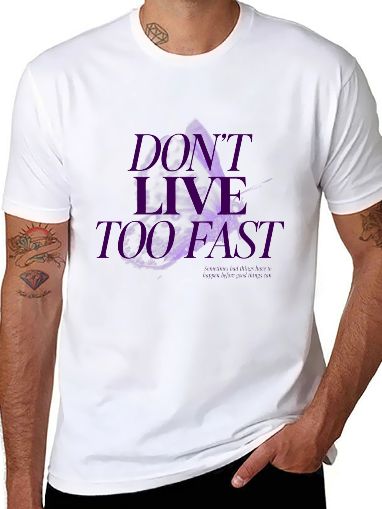 Dont Live Too Fast Graphic Tee - Black