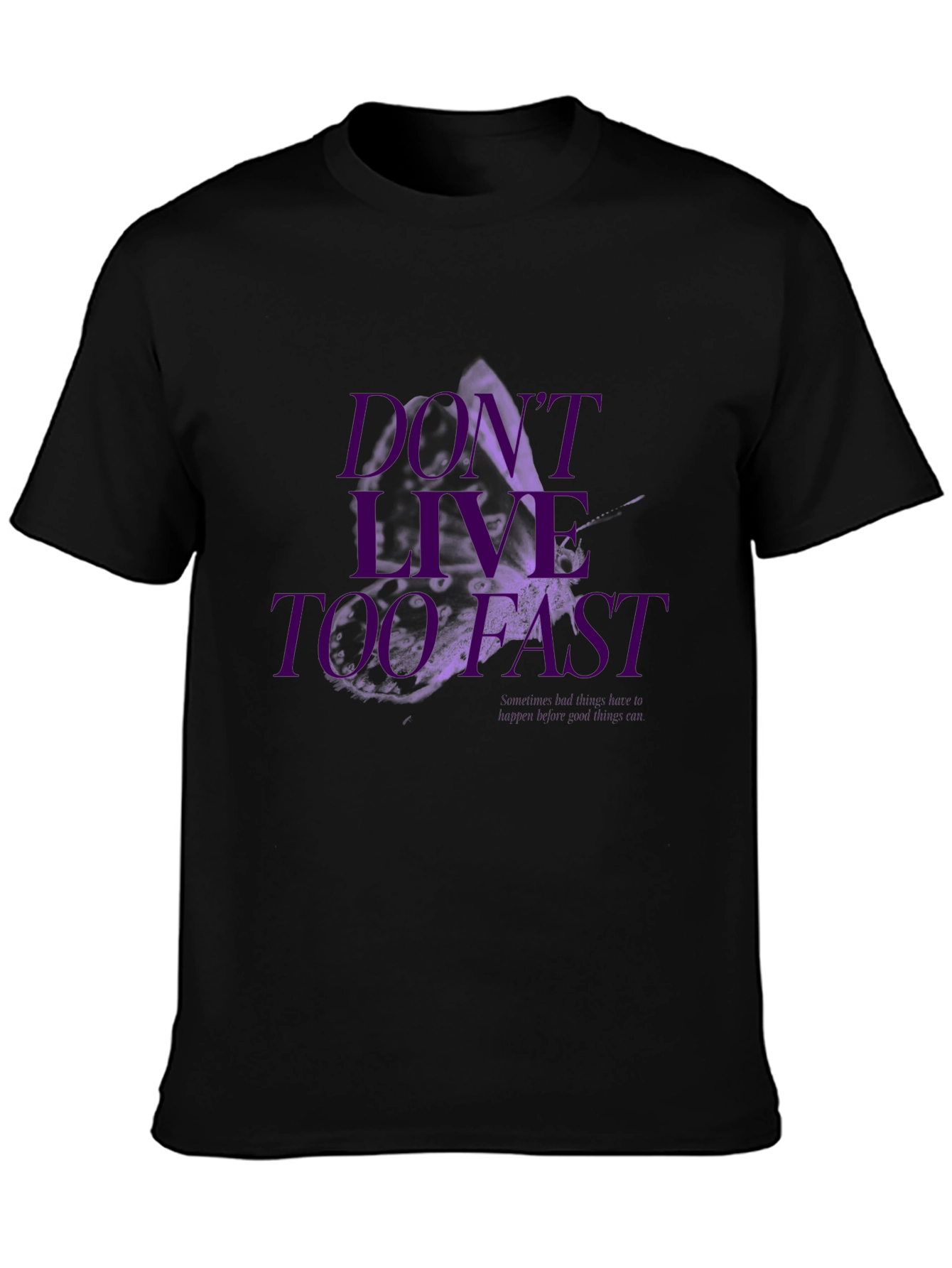 Dont Live Too Fast Graphic Tee - Black