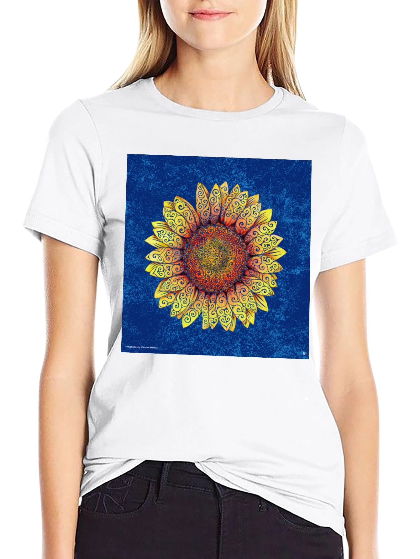Sunflower Art Print T-Shirt