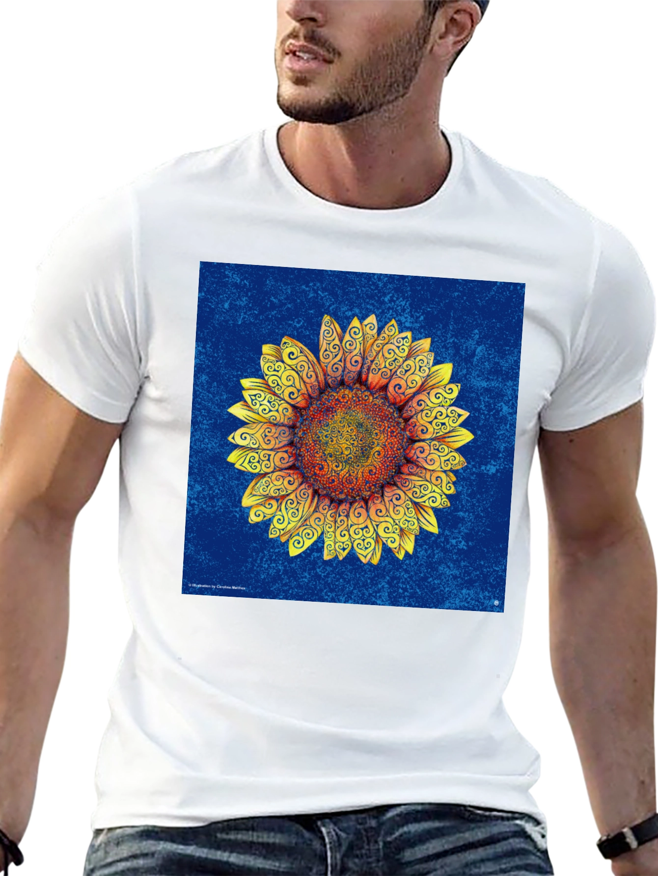 Sunflower Art Print T-Shirt