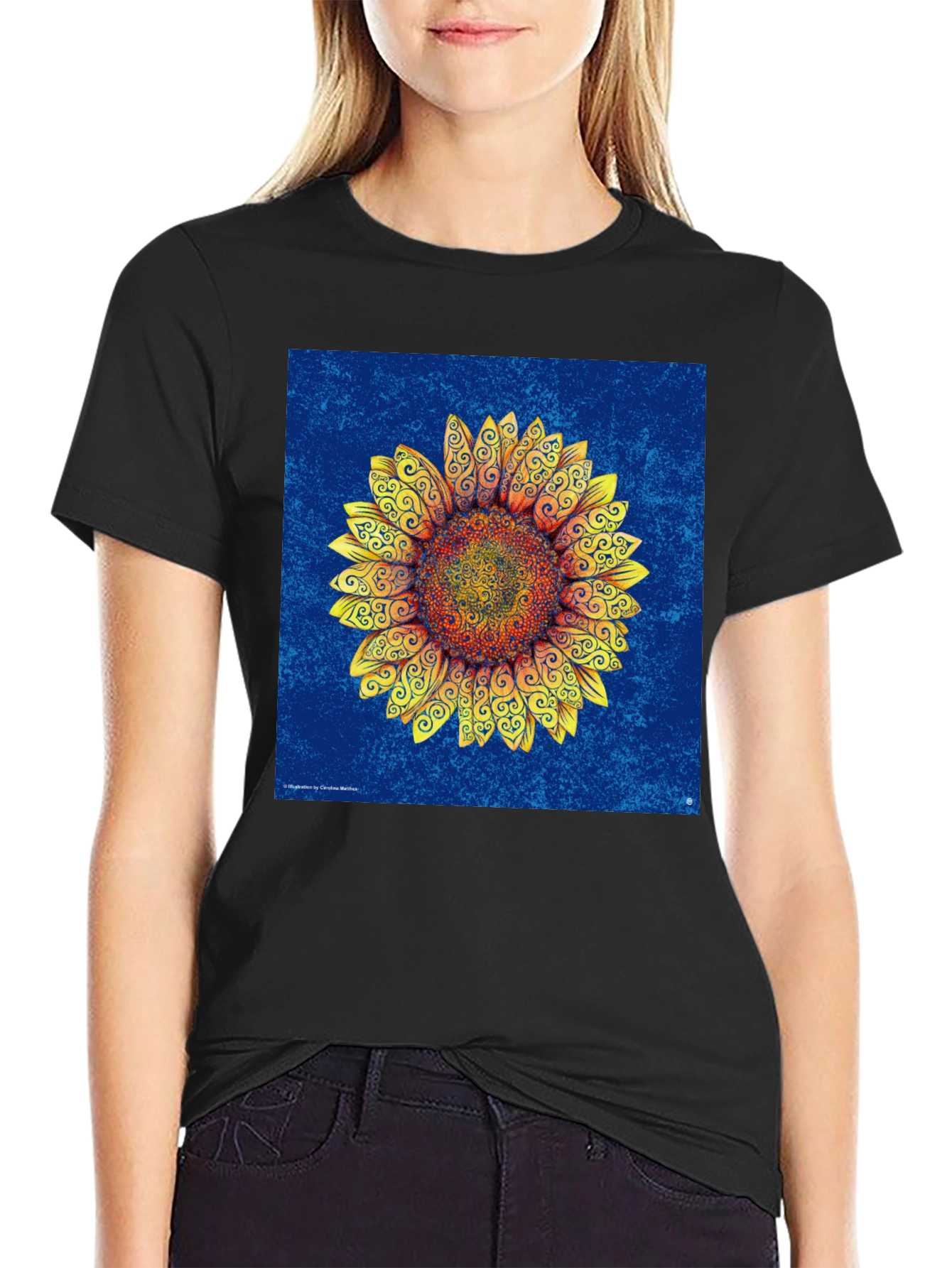 Sunflower Art Print T-Shirt