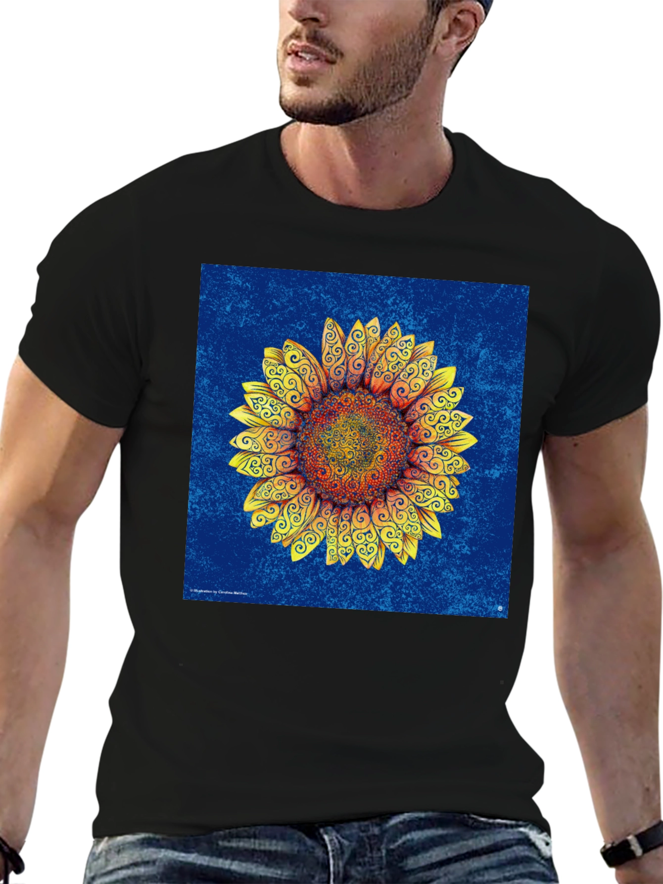 Sunflower Art Print T-Shirt
