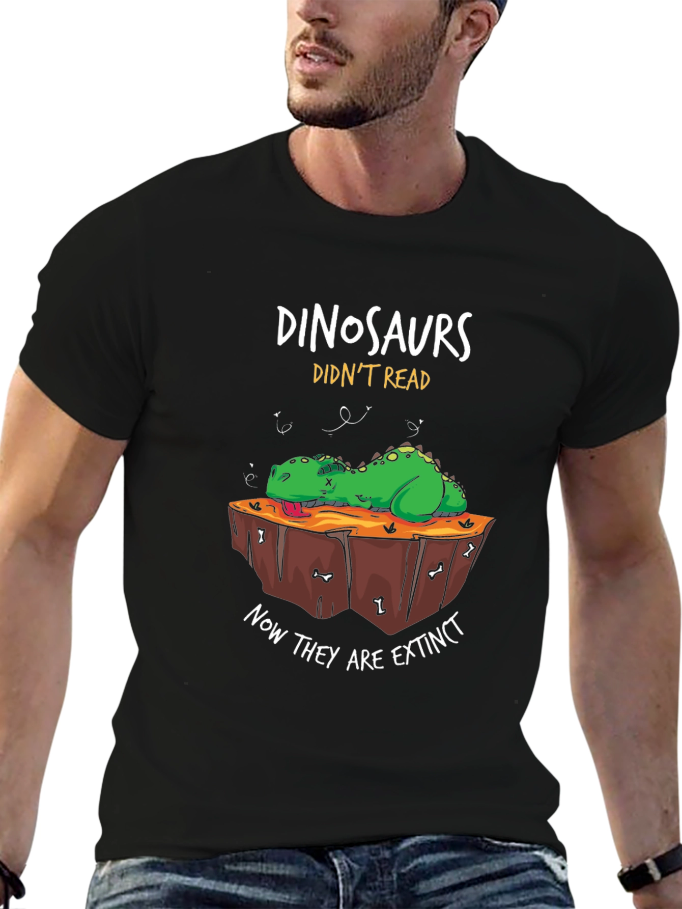 Dinosaurs Didnt Read Graphic Tee