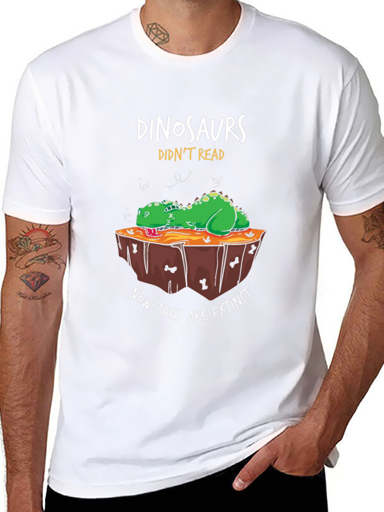 Dinosaurs Didnt Read Graphic Tee