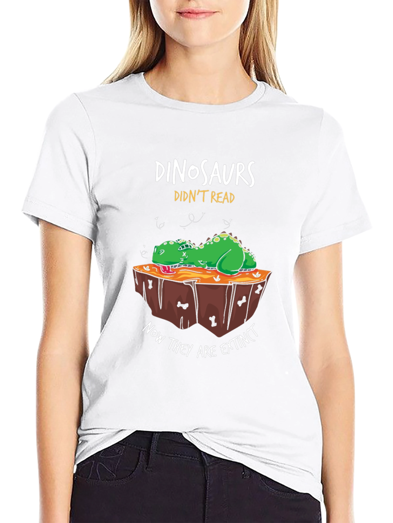 Dinosaurs Didnt Read Graphic Tee