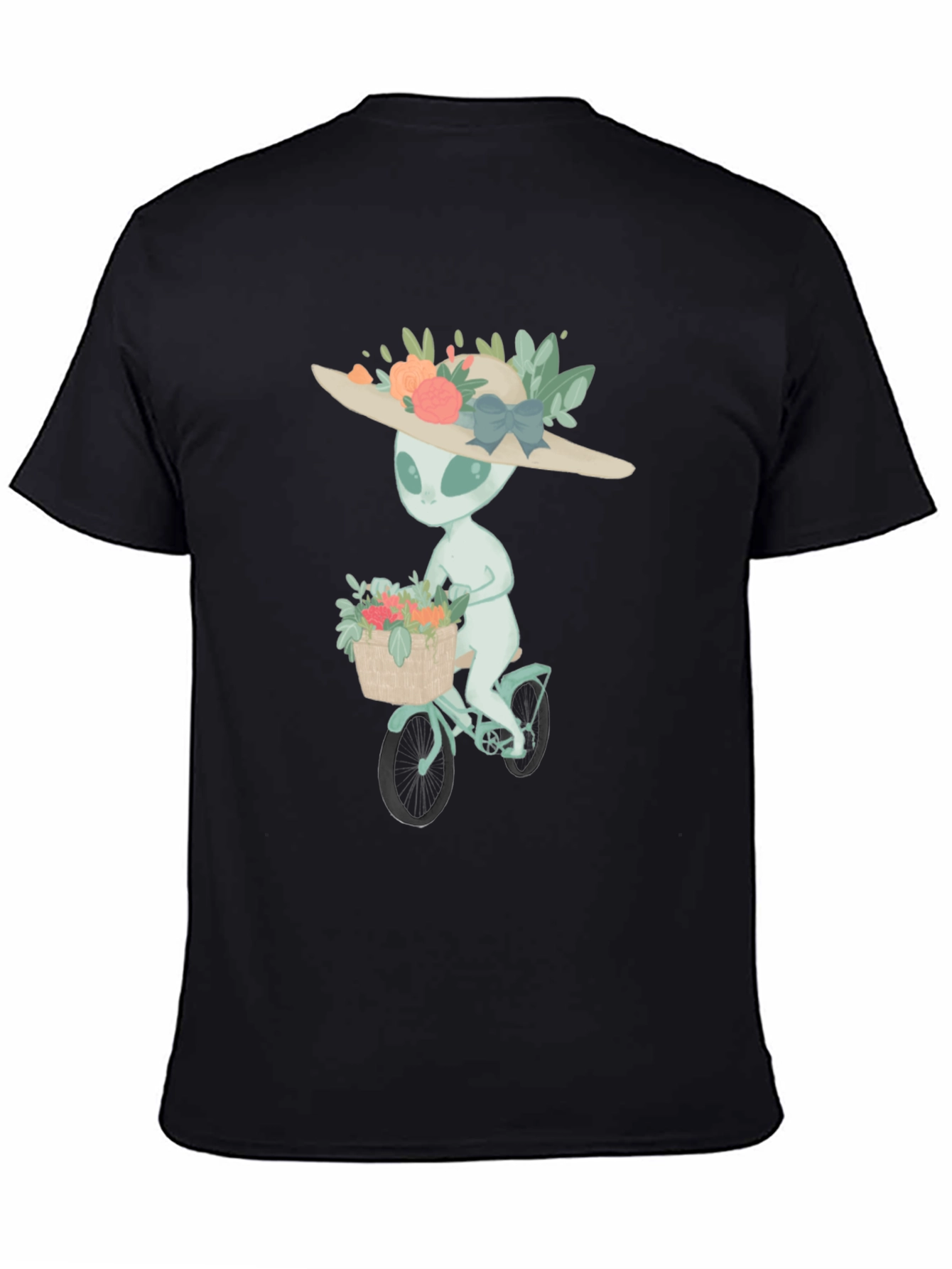 Alien on Bike T-Shirt - Unique Graphic Tee