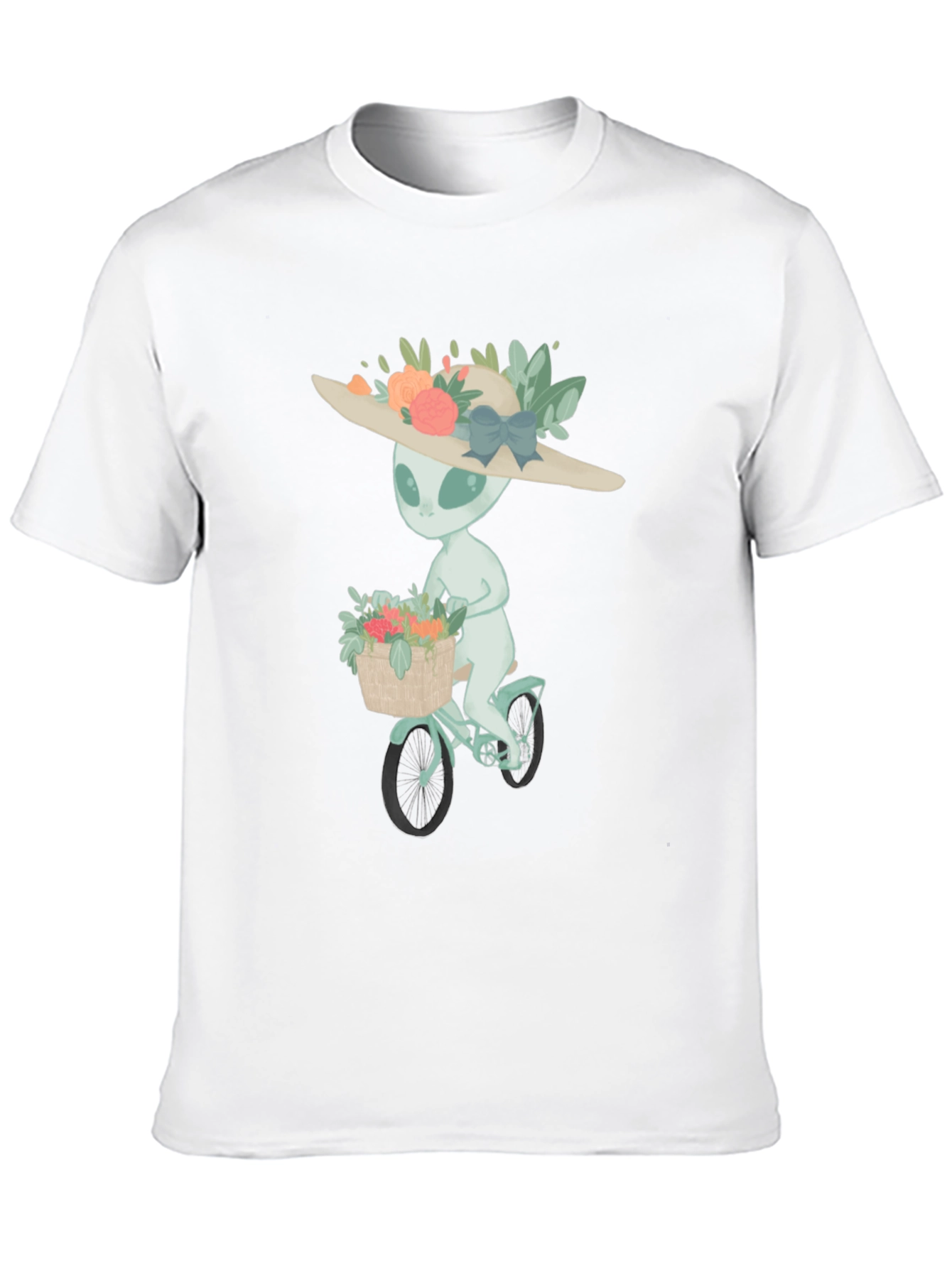 Alien on Bike T-Shirt - Unique Graphic Tee