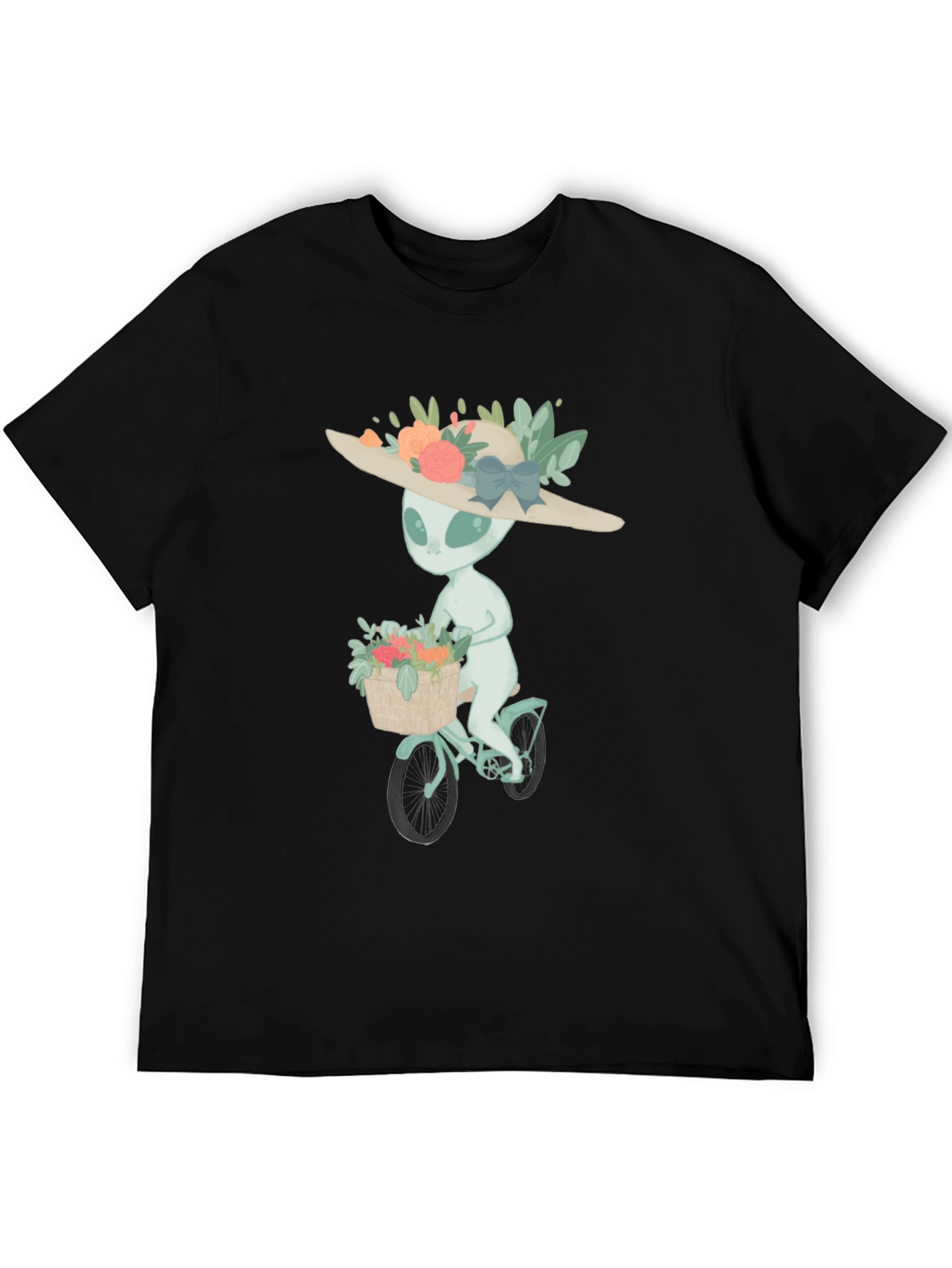 Alien on Bike T-Shirt - Unique Graphic Tee