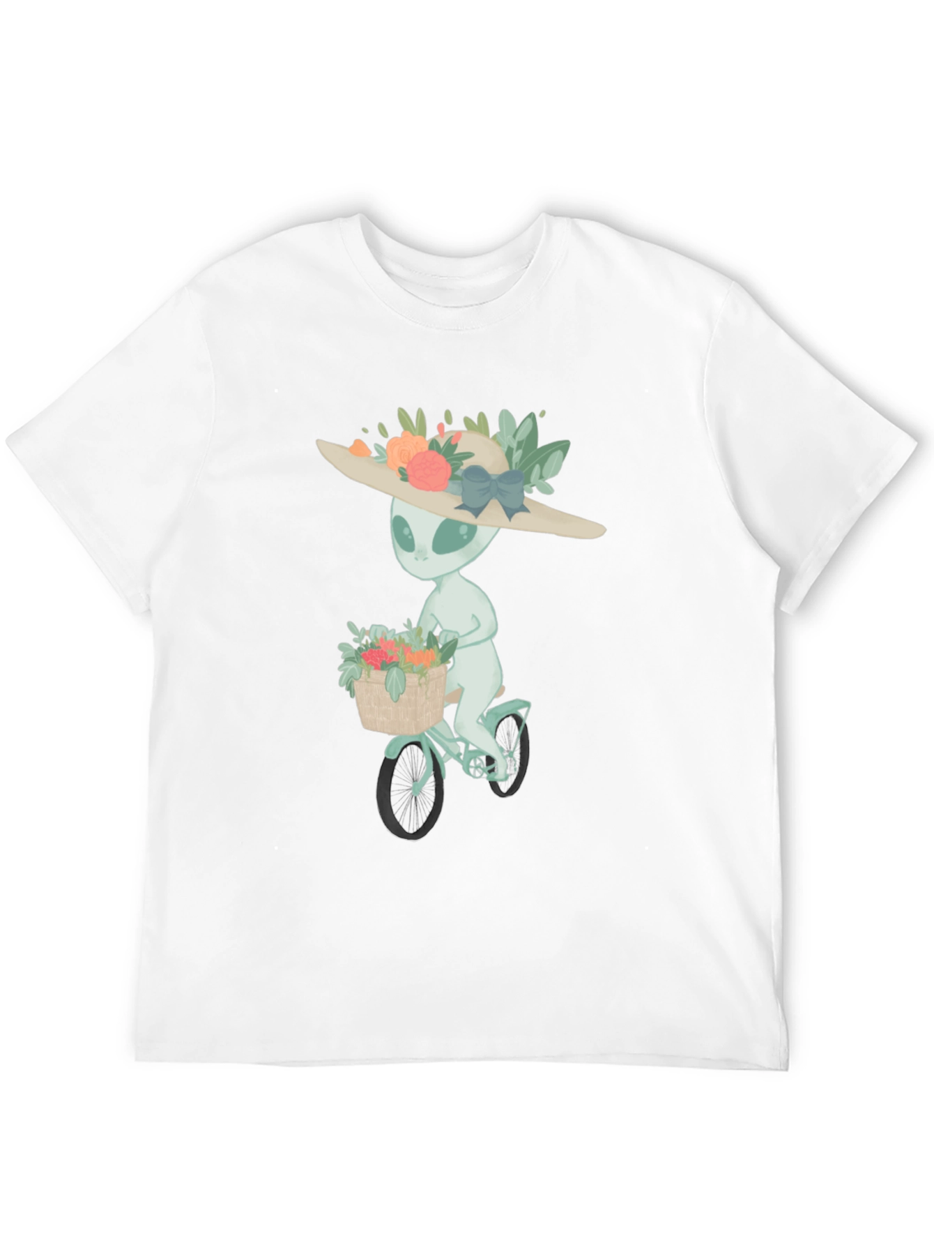 Alien on Bike T-Shirt - Unique Graphic Tee
