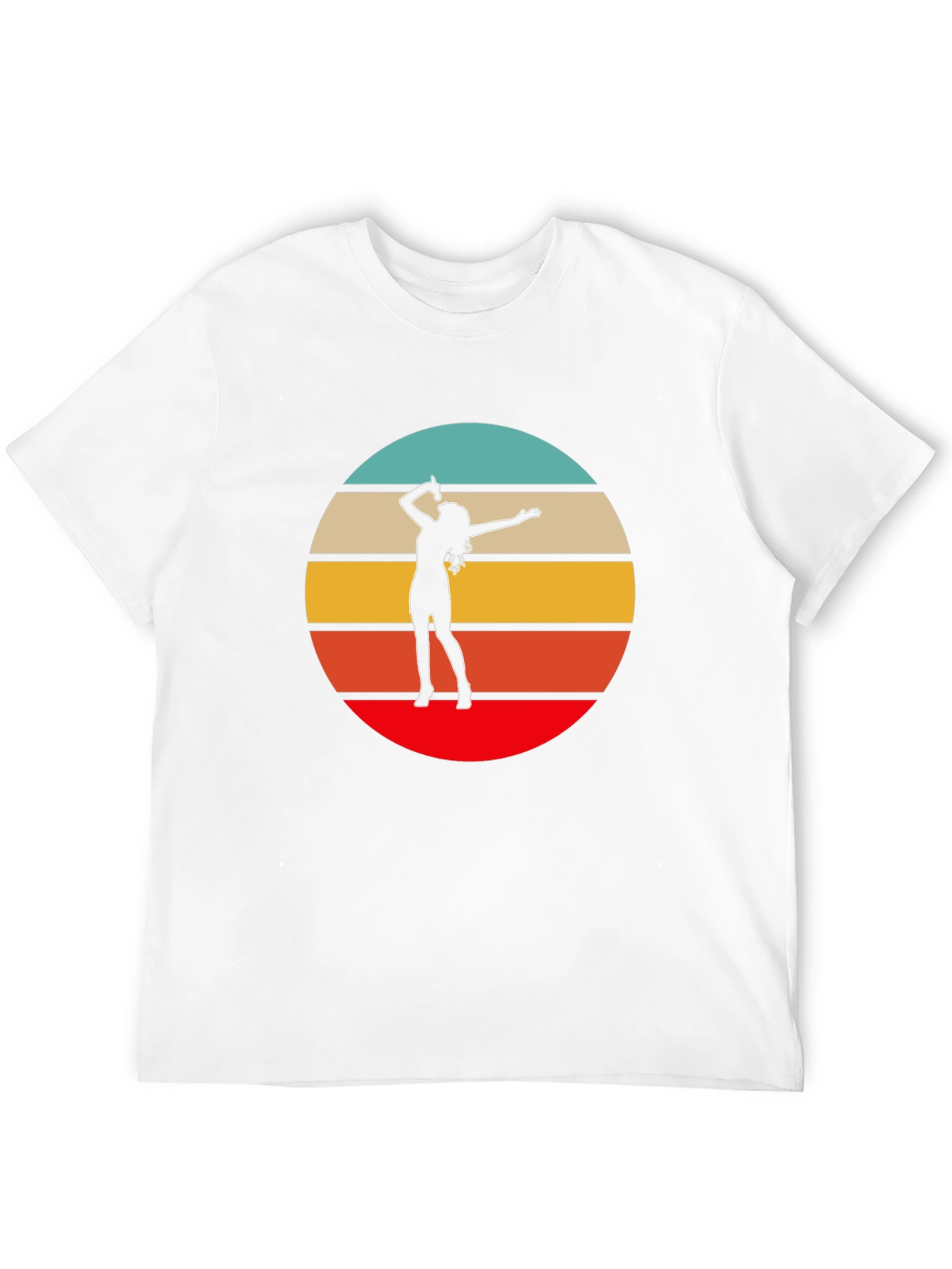 Retro Sunset Singer Graphic Tee - Black