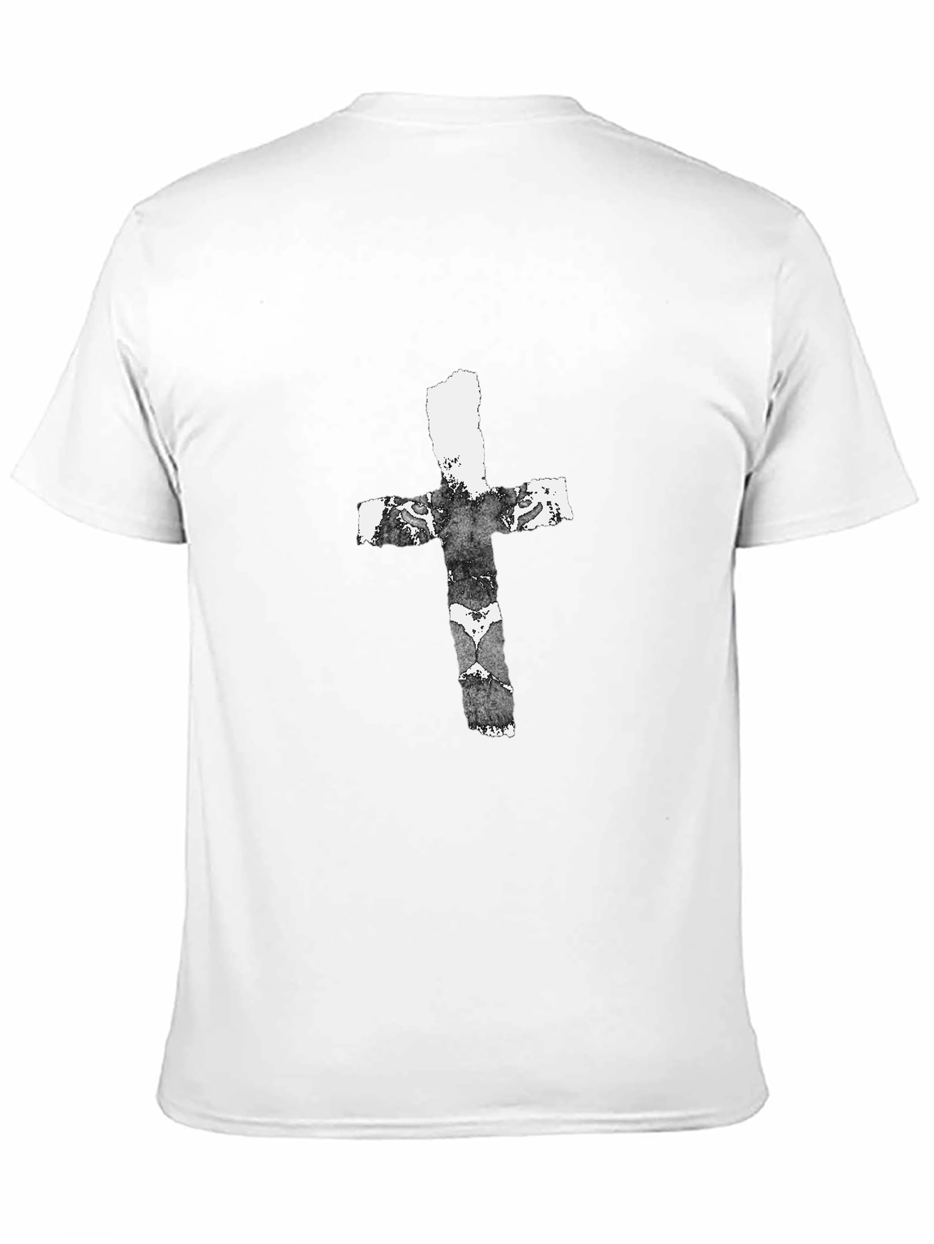 Grunge Cross Graphic Black T-Shirt