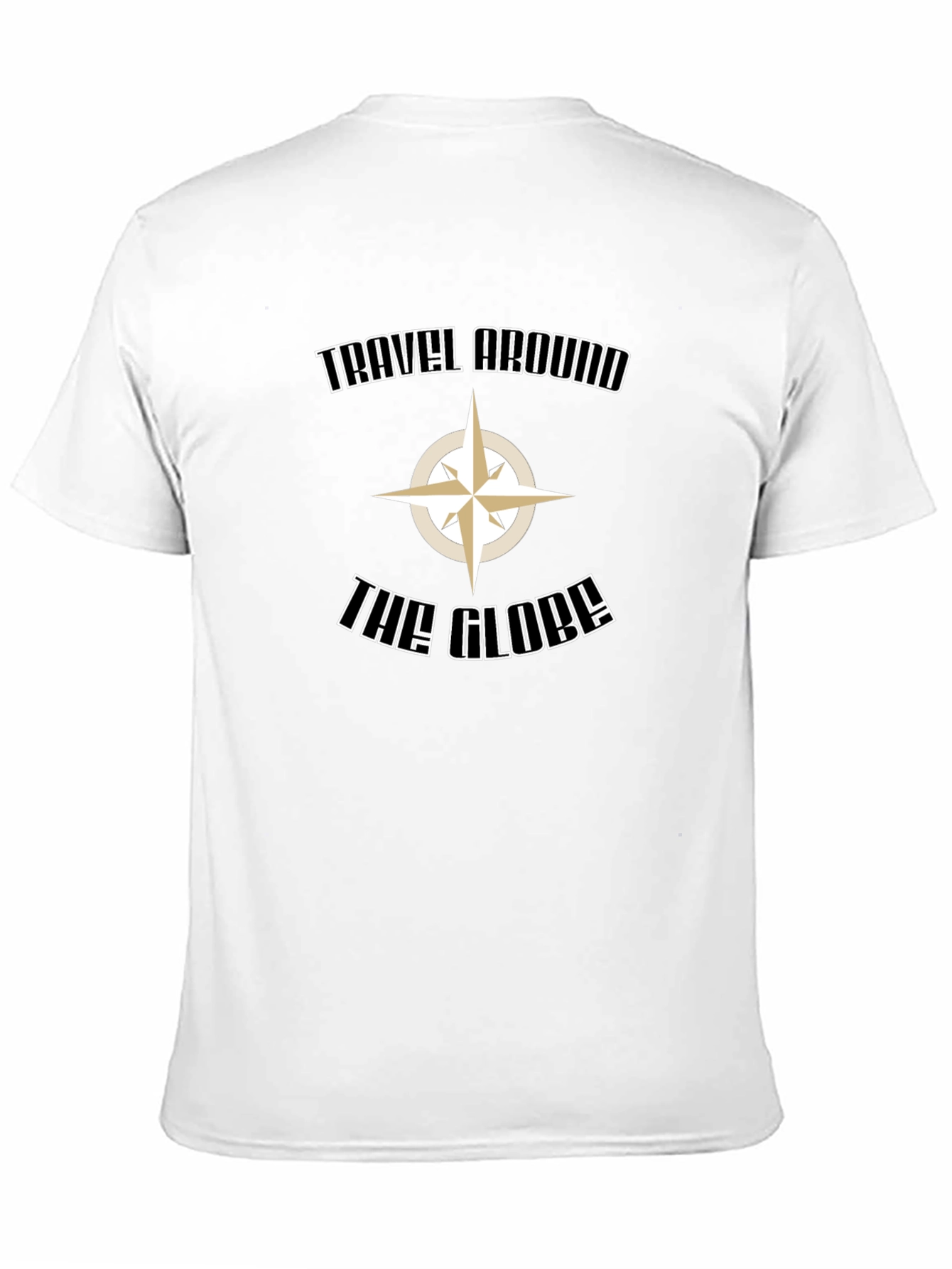 Travel Around the Globe Black Graphic Tee
