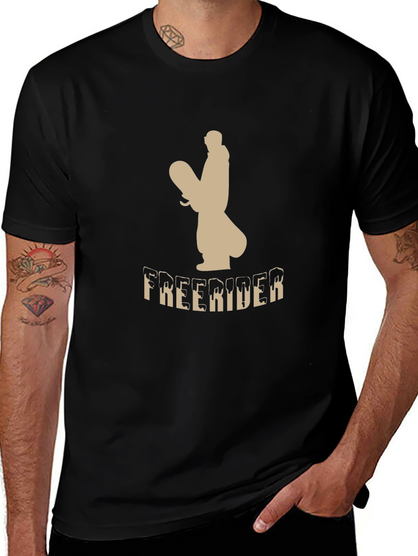 Freerider Snowboarder Graphic T-Shirt