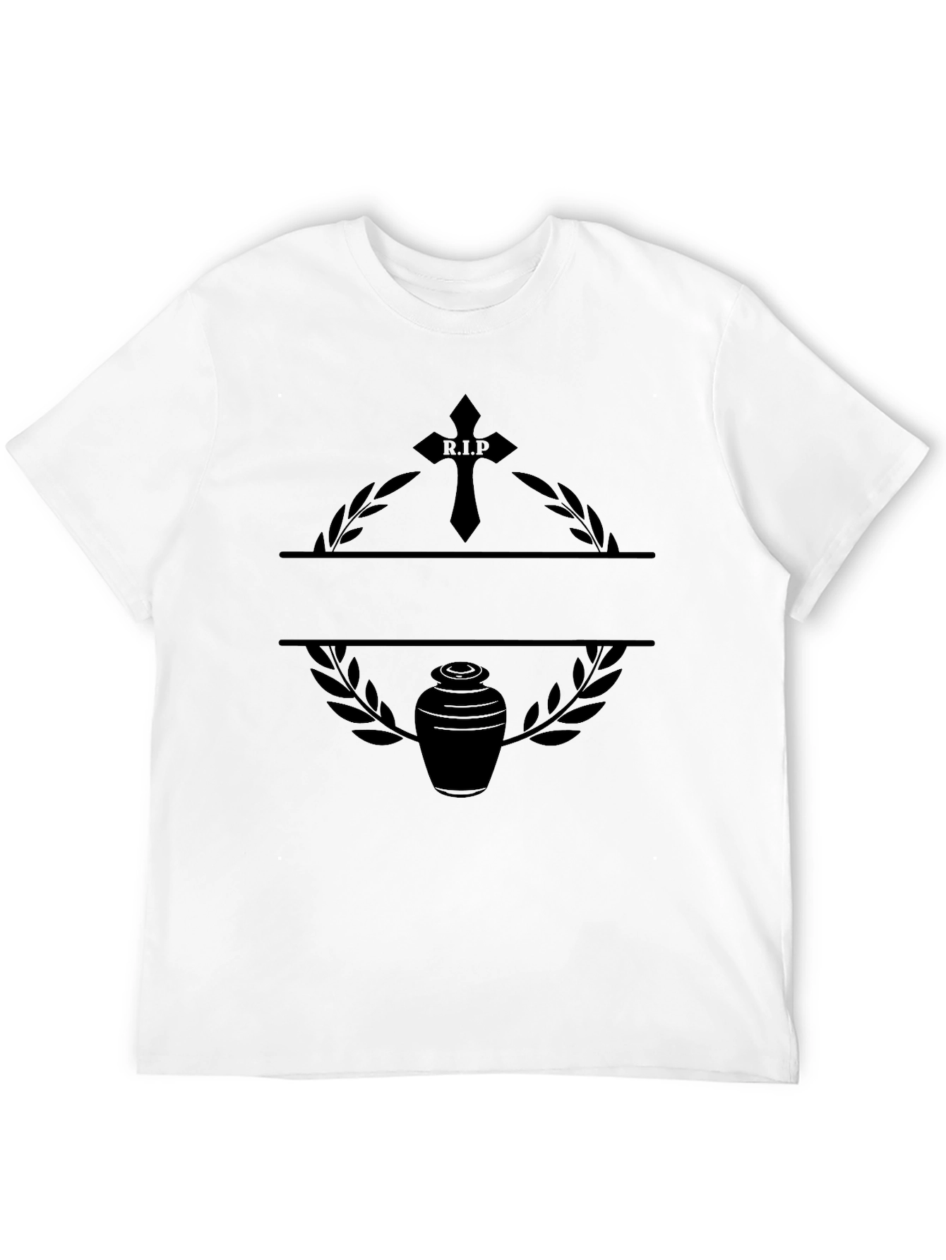 RIP Cross & Urn Graphic Tee - Black