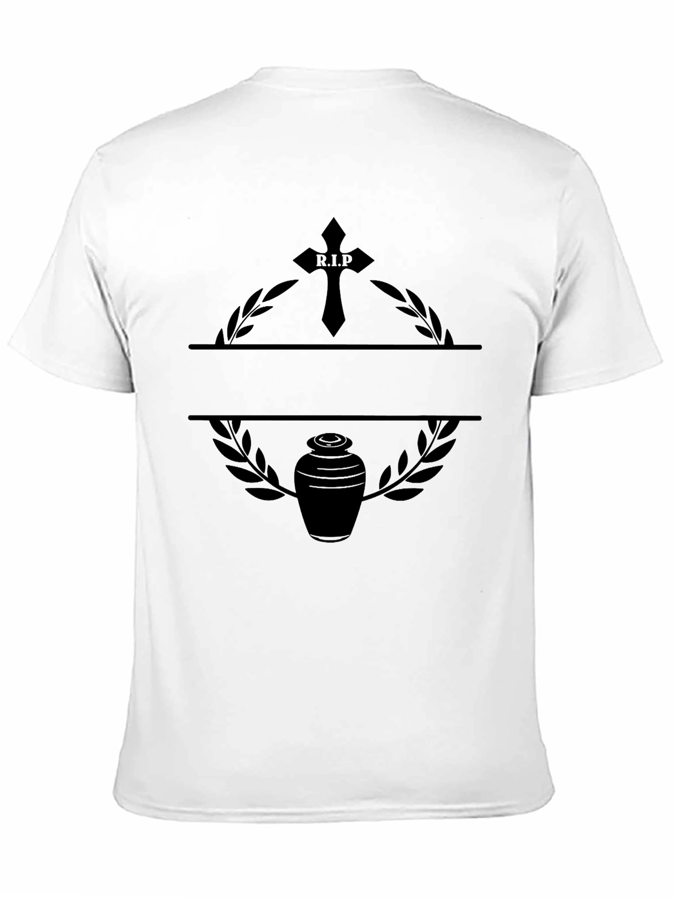 RIP Cross & Urn Graphic Tee - Black