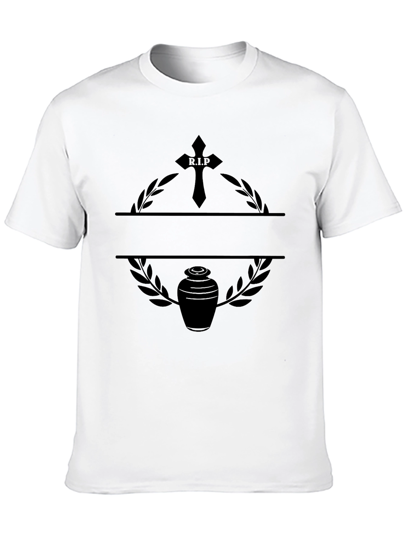 RIP Cross & Urn Graphic Tee - Black