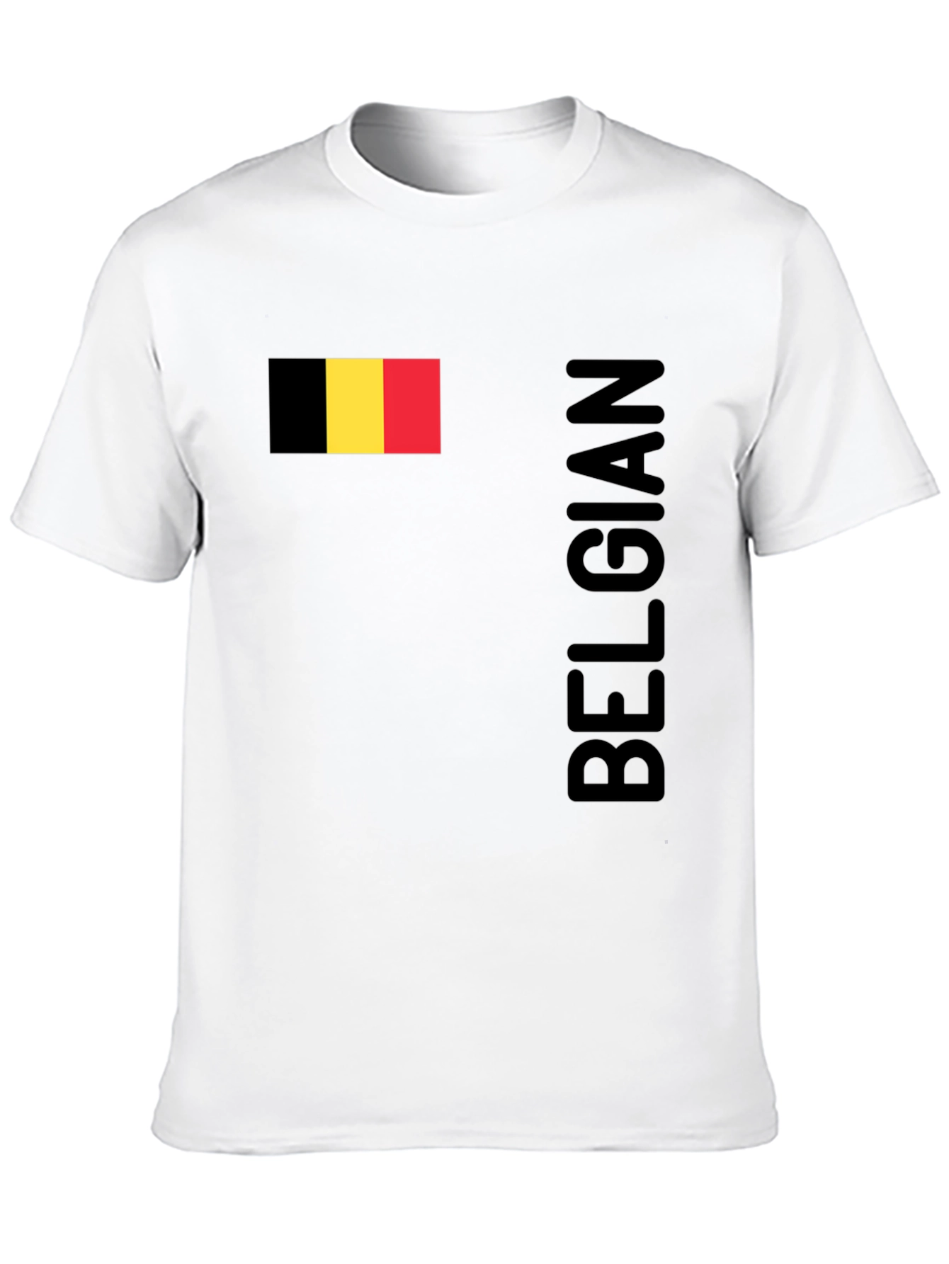 Belgian Flag T-Shirt - Black Patriotic Pride