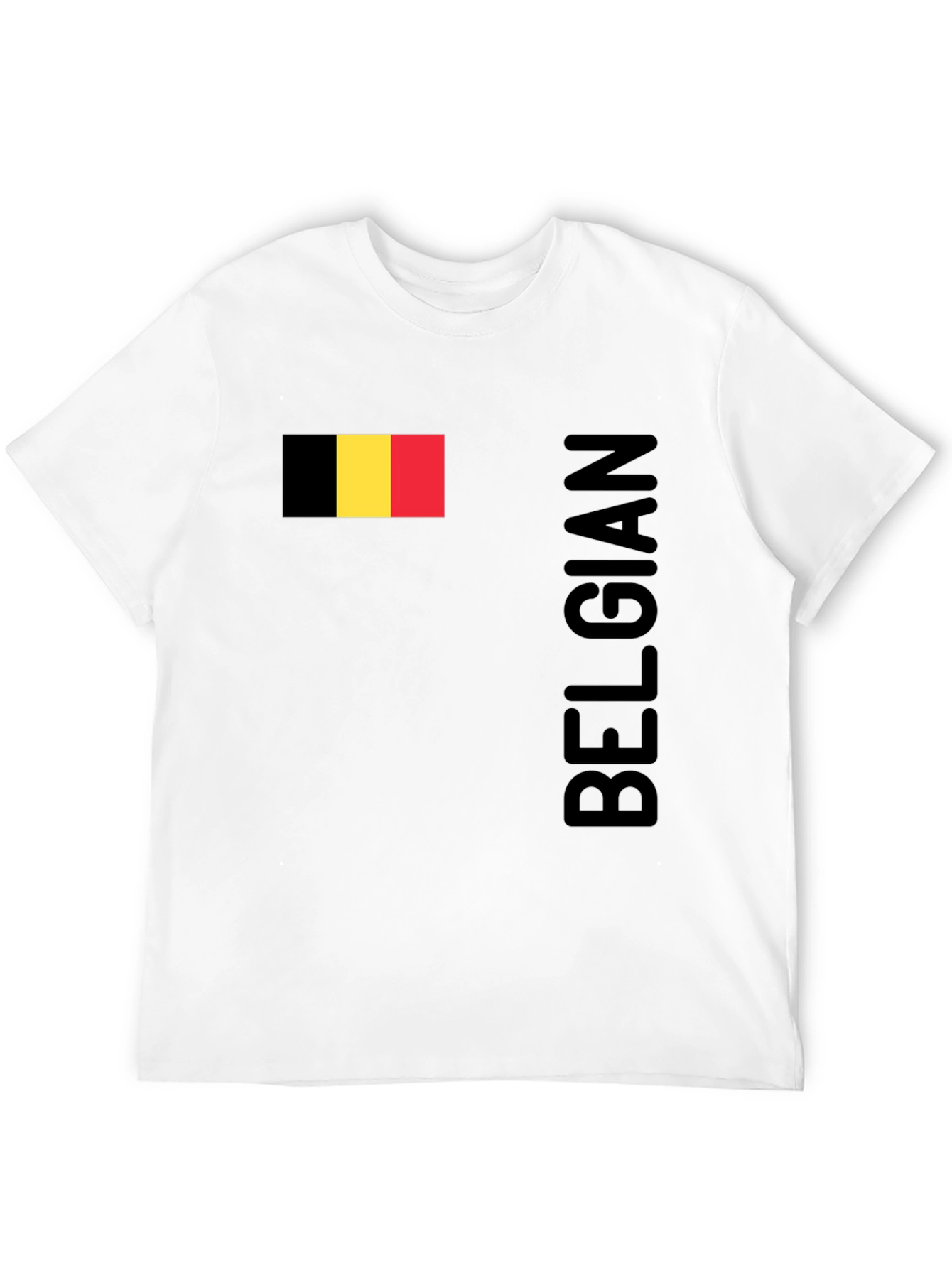 Belgian Flag T-Shirt - Black Patriotic Pride