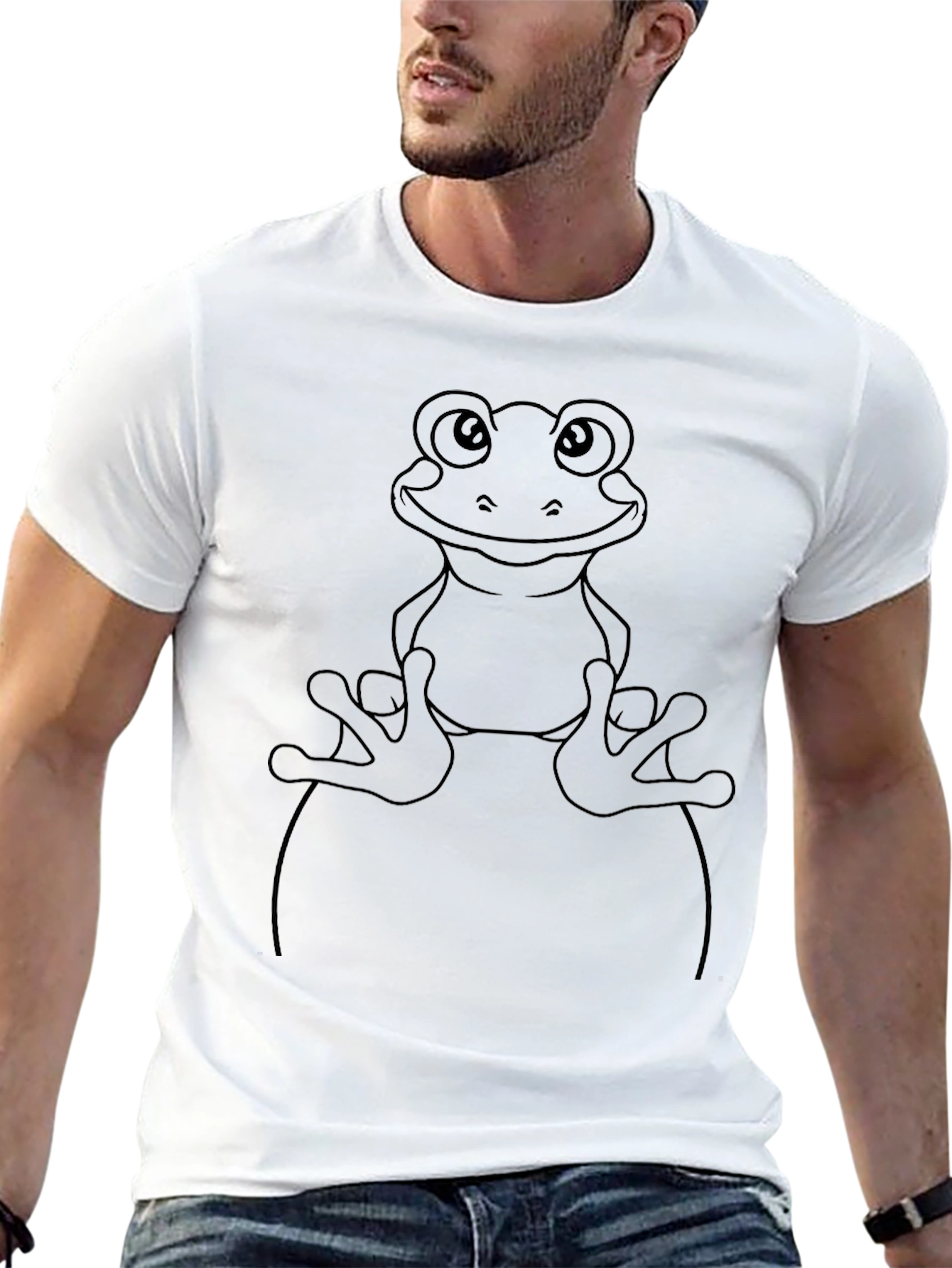Frog Graphic Tee - Relaxed Fit Black T-Shirt