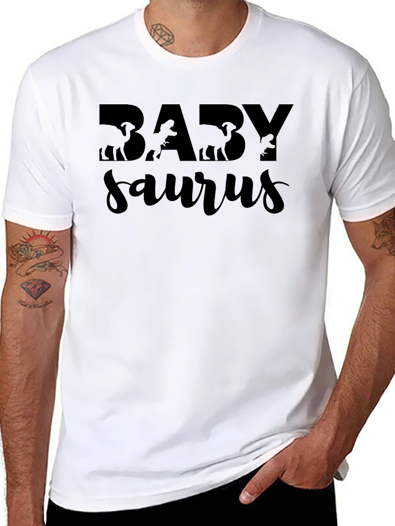 Baby Saurus Black Graphic Tee