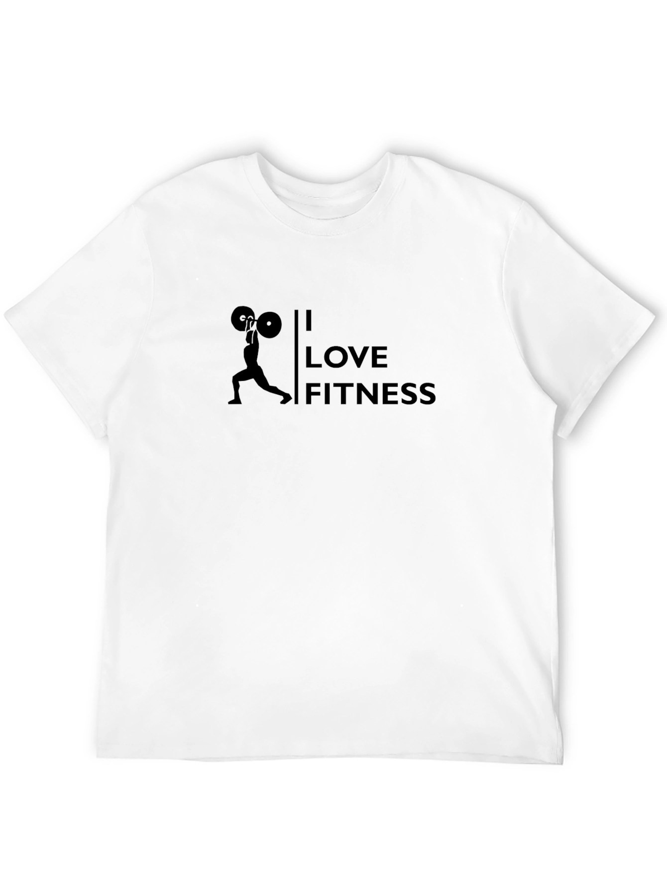 I Love Fitness Graphic T-Shirt - Black