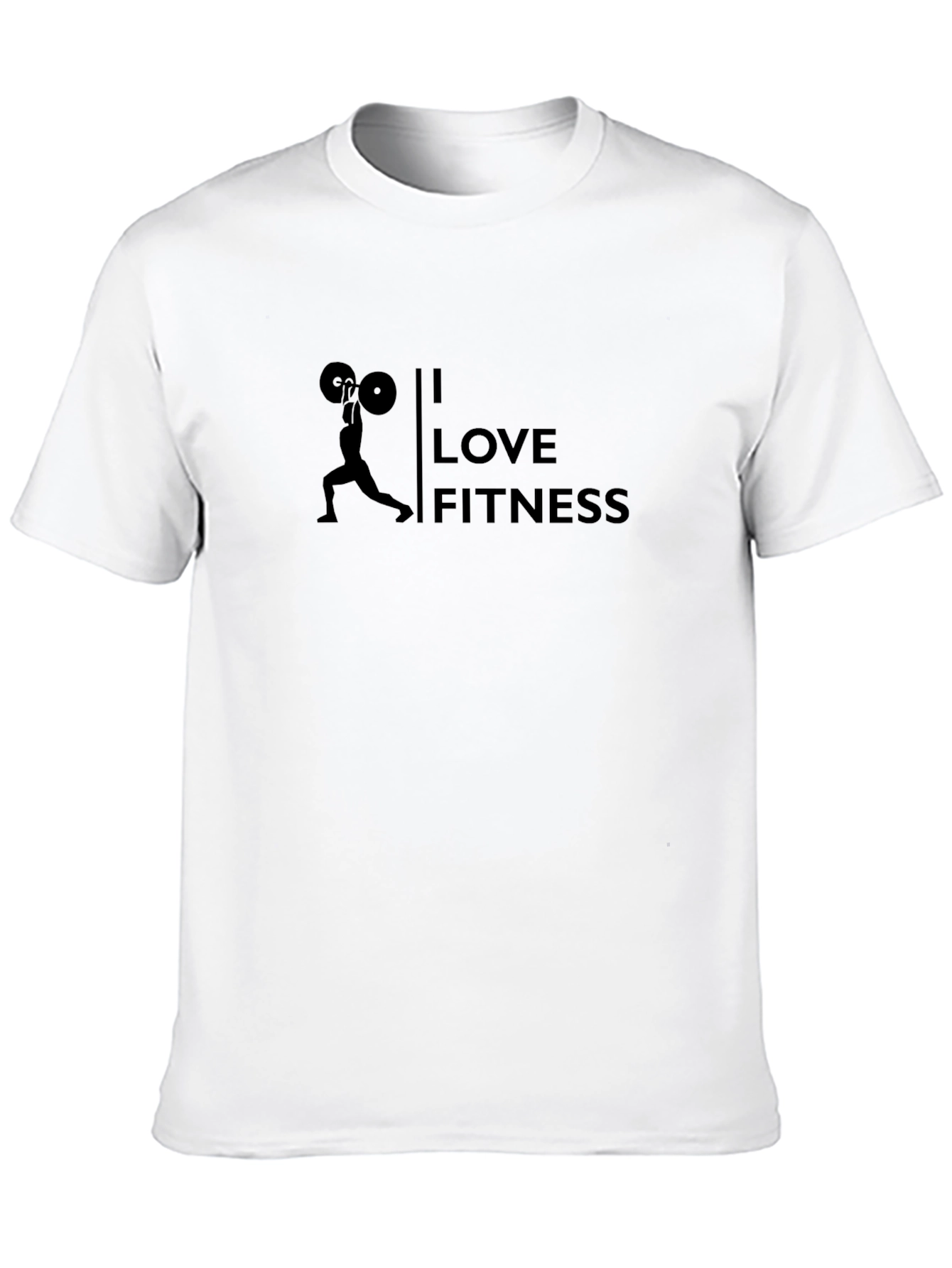 I Love Fitness Graphic T-Shirt - Black