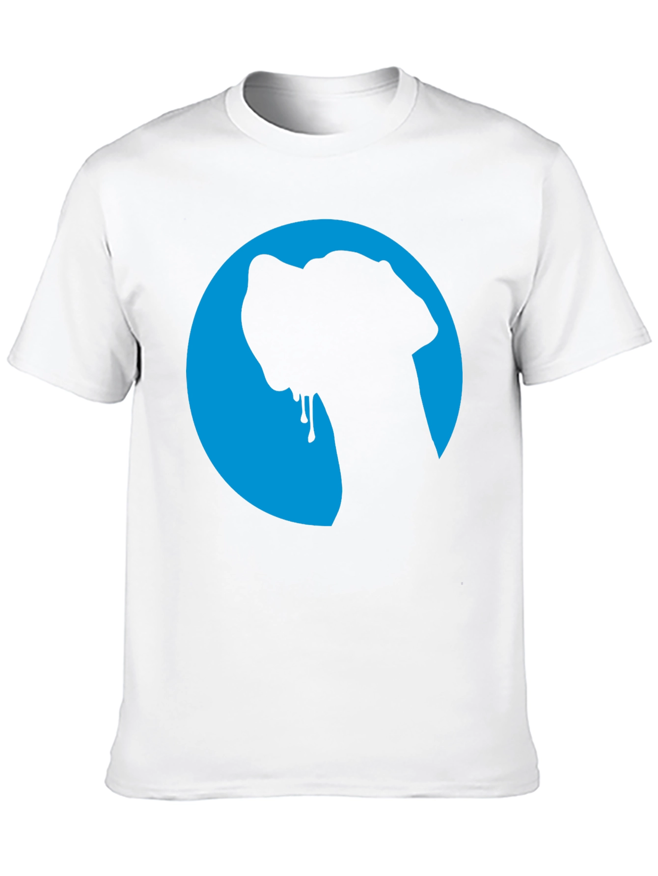 Dog Silhouette Graphic Tee - Cool Blue Moon Design