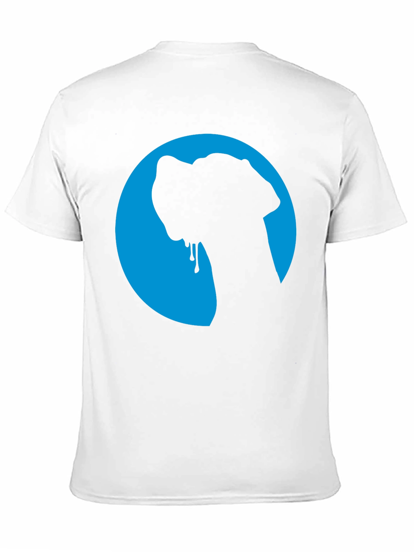 Dog Silhouette Graphic Tee - Cool Blue Moon Design