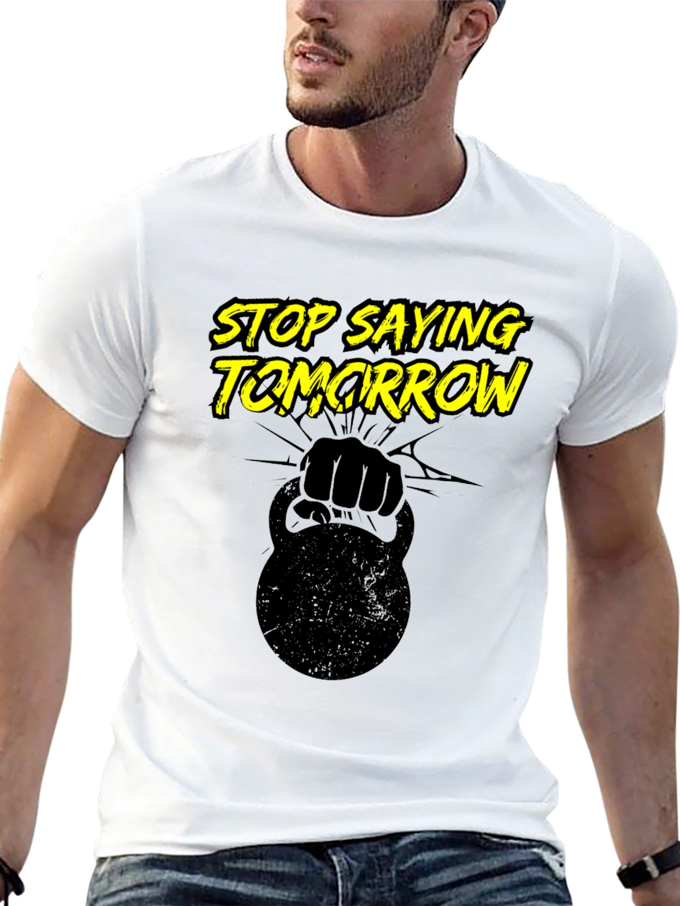 Stop Saying Tomorrow T-Shirt - Black