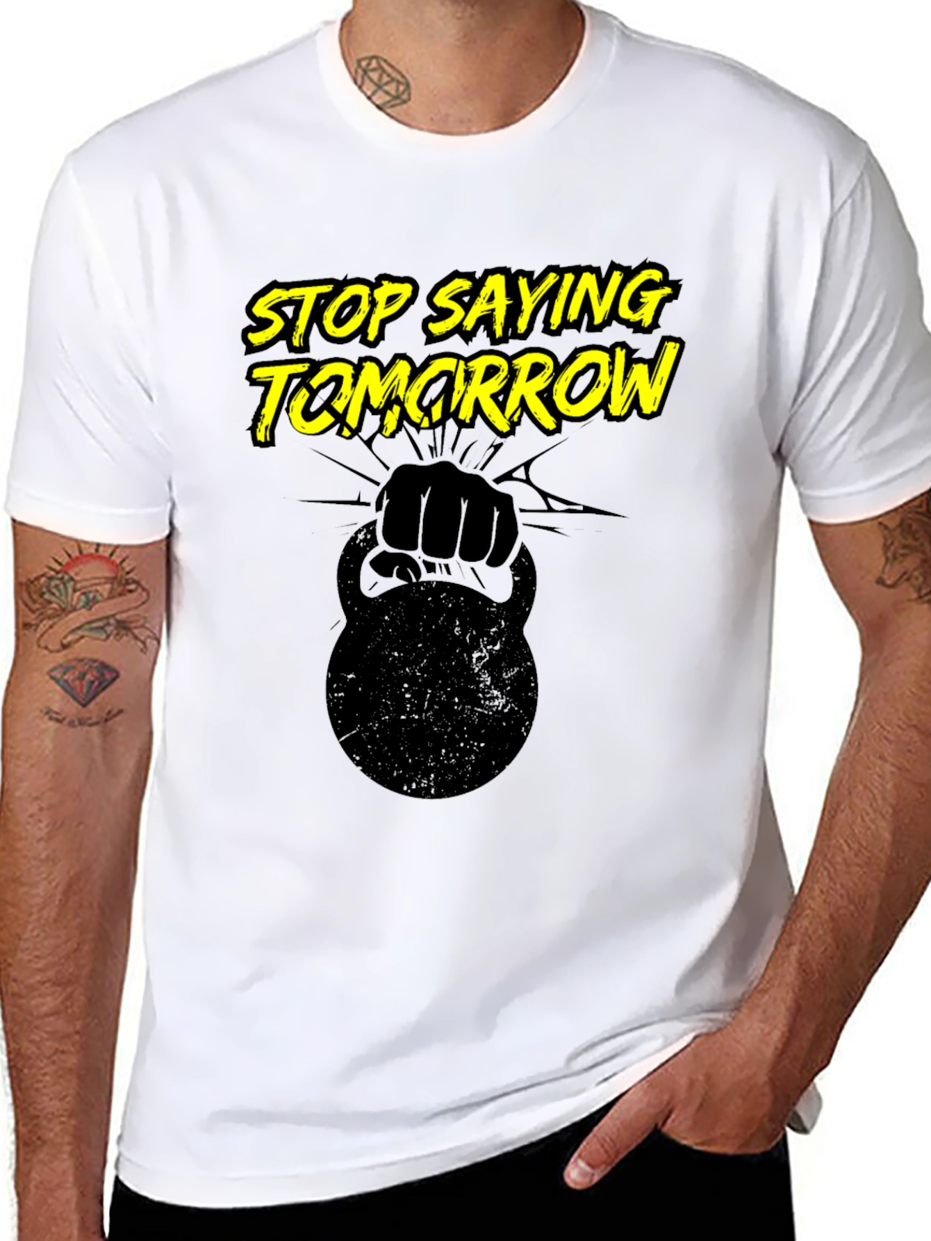 Stop Saying Tomorrow T-Shirt - Black
