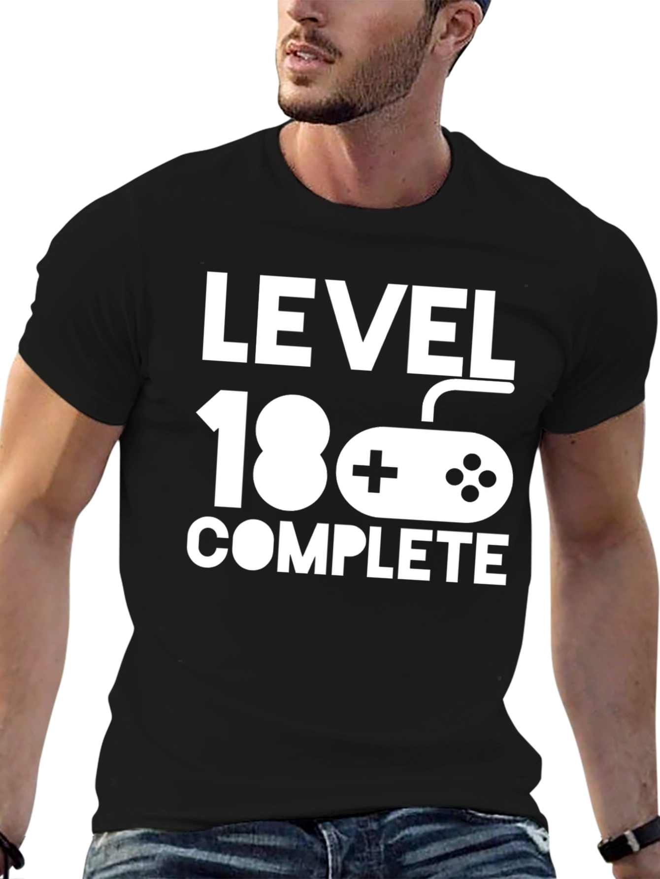Level 18 Complete Black Graphic T-Shirt