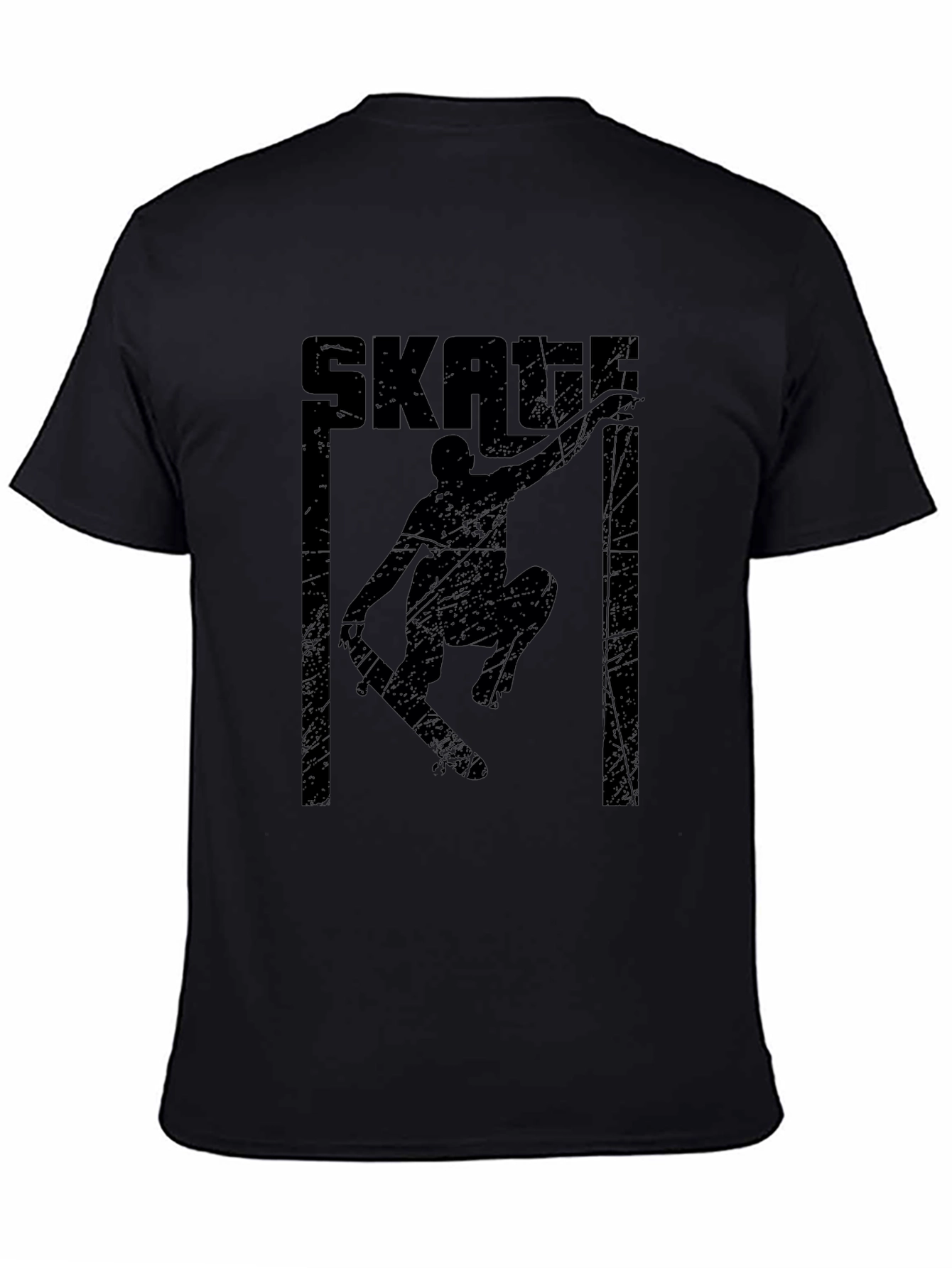 Skate Graphic Tee - Retro Black Skateboard Shirt