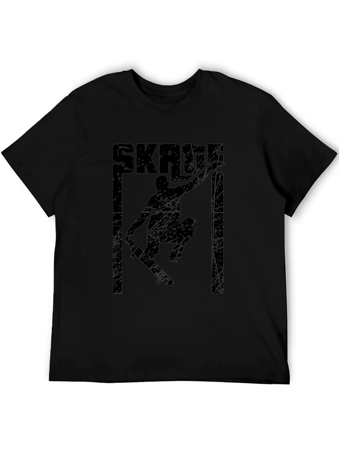 Skate Graphic Tee - Retro Black Skateboard Shirt