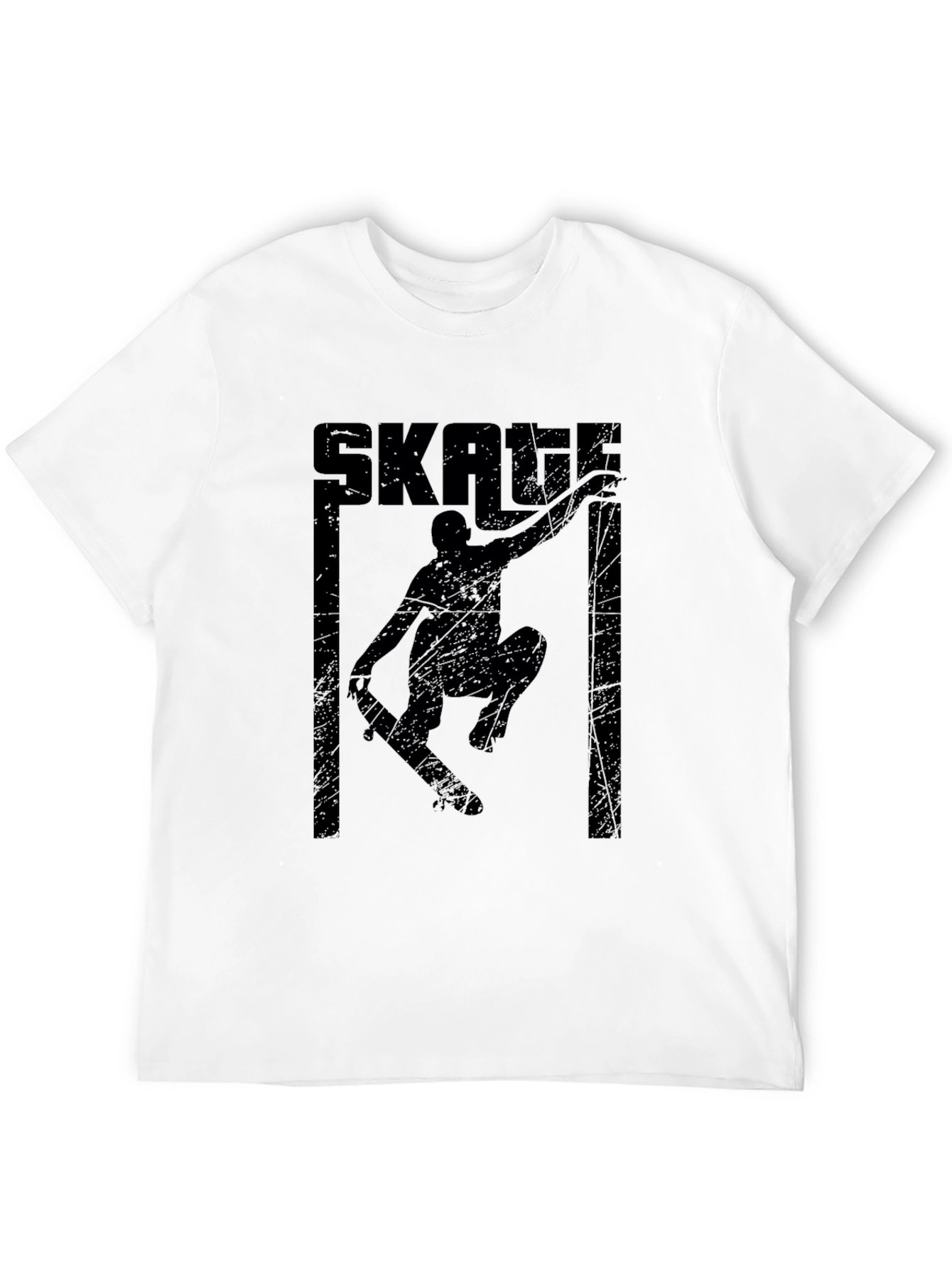 Skate Graphic Tee - Retro Black Skateboard Shirt