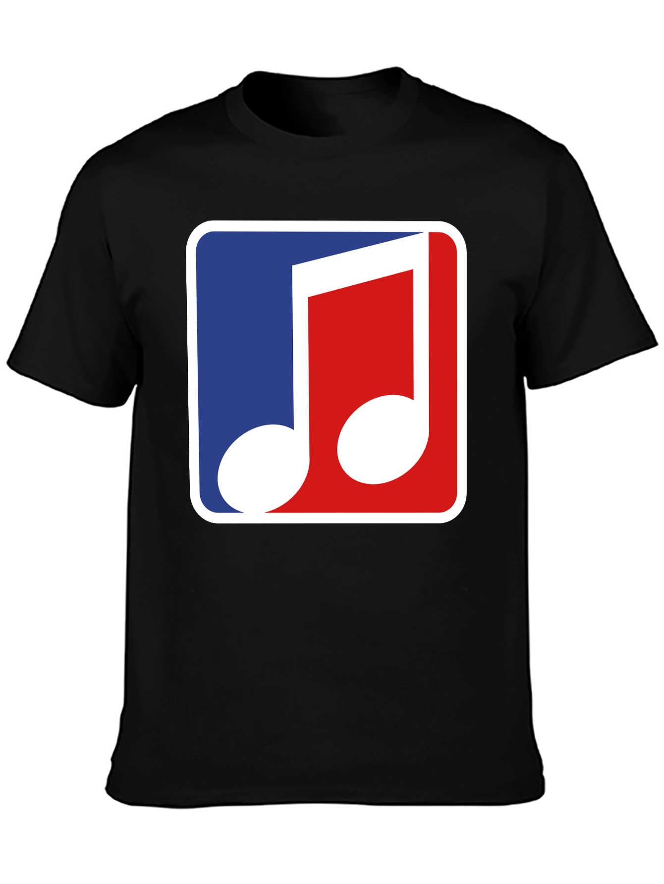Musical Note T-Shirt - Blue & Red Design