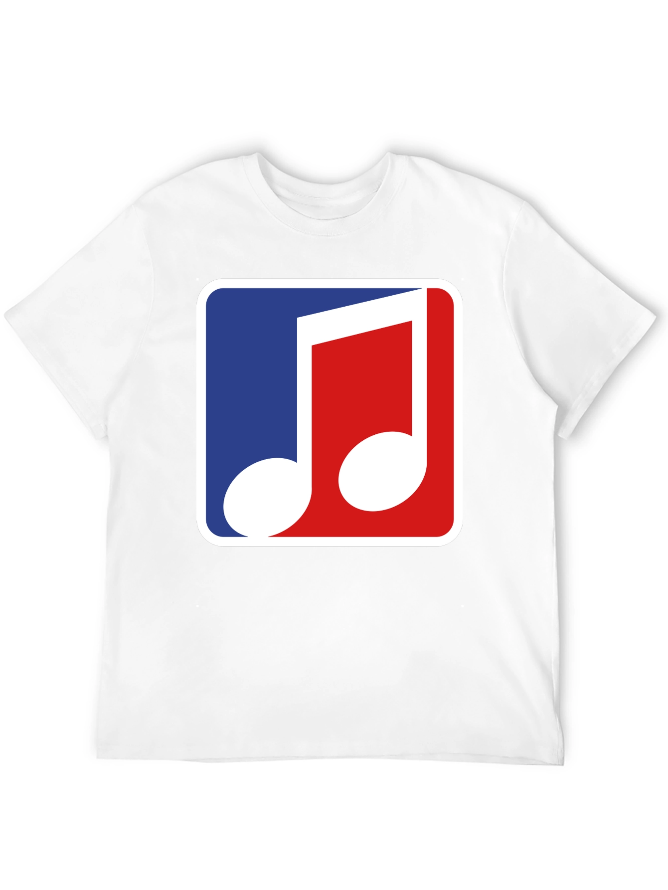 Musical Note T-Shirt - Blue & Red Design