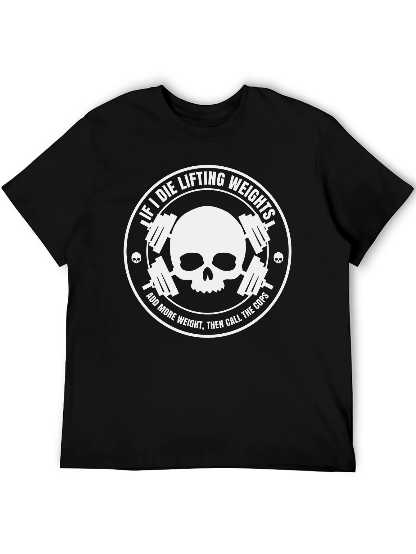 Weightlifting Skull Graphic Tee