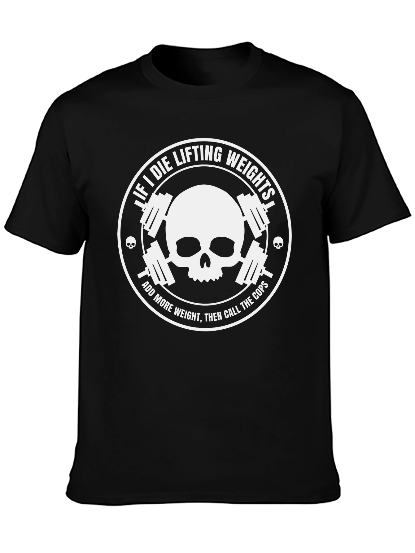 Weightlifting Skull Graphic Tee