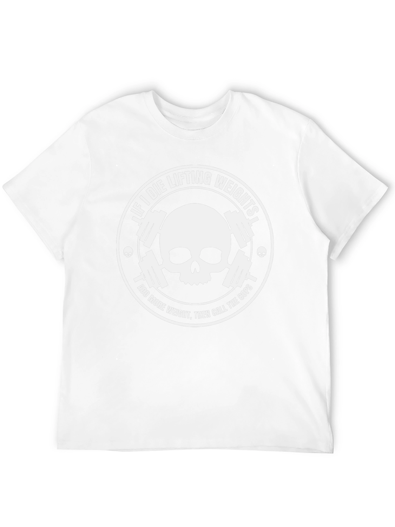 Weightlifting Skull Graphic Tee