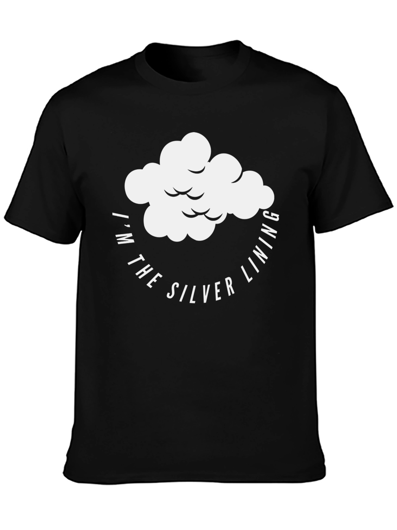Silver Lining Graphic T-Shirt - Mens Black Tee