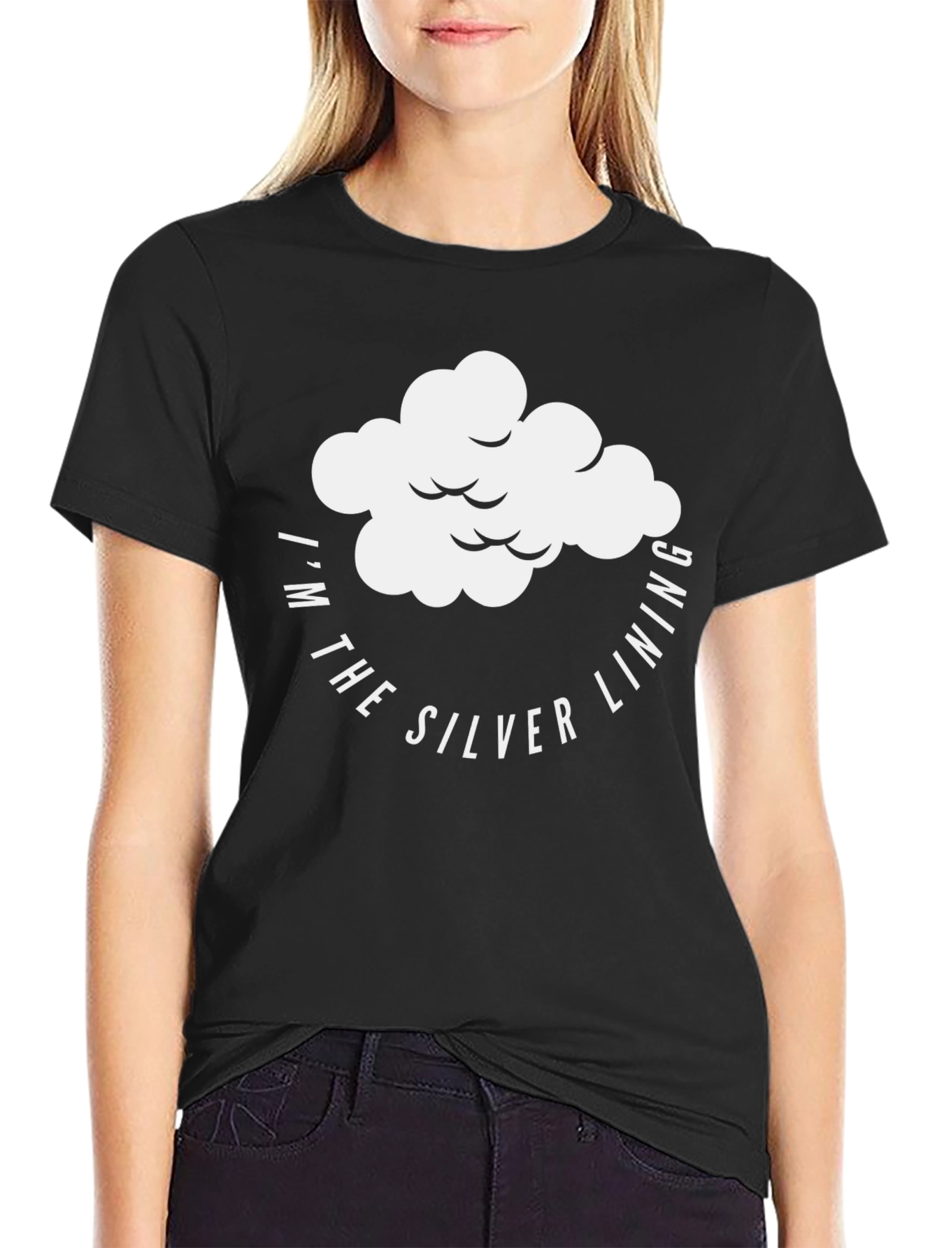 Silver Lining Graphic T-Shirt - Mens Black Tee