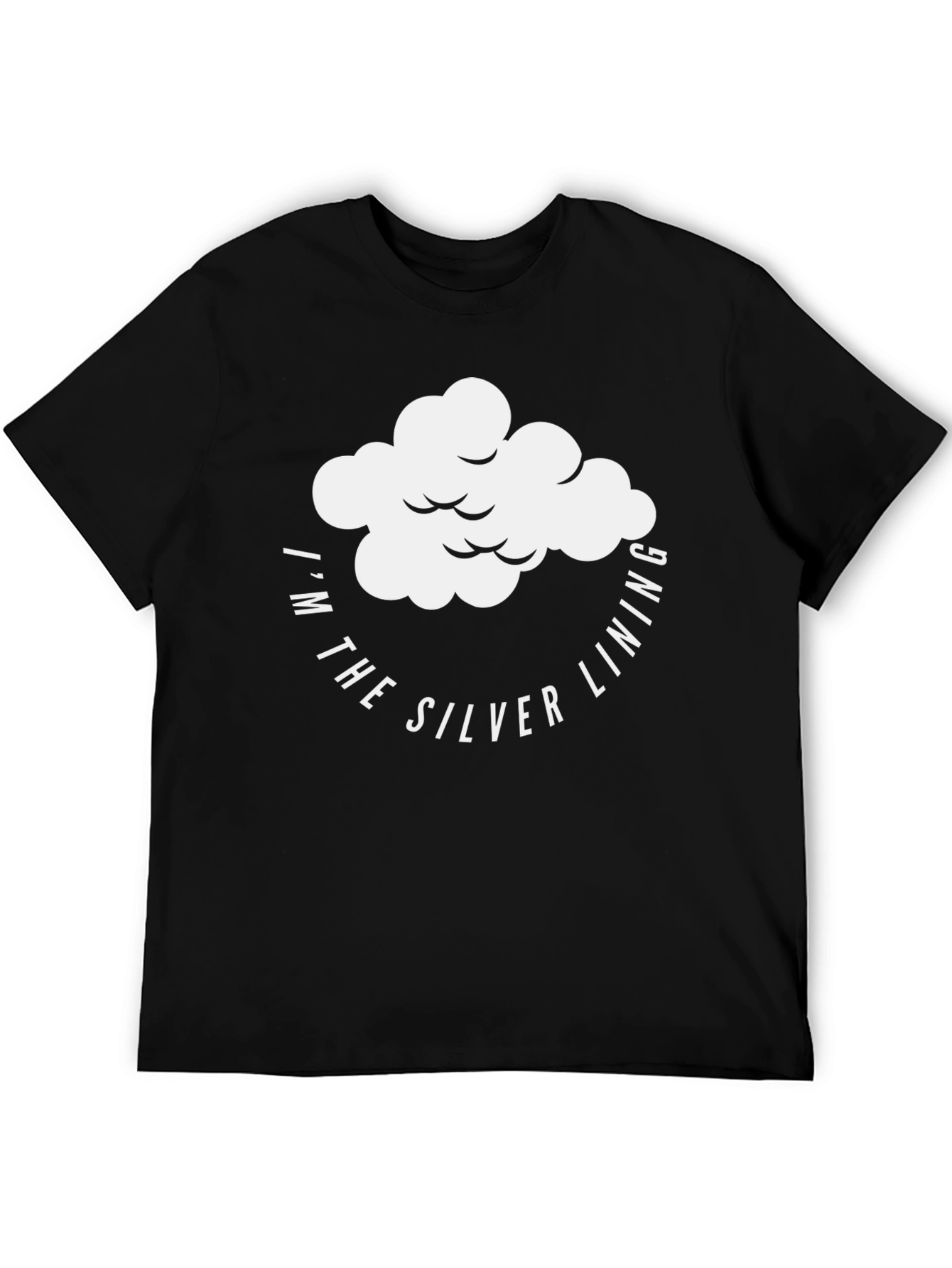 Silver Lining Graphic T-Shirt - Mens Black Tee