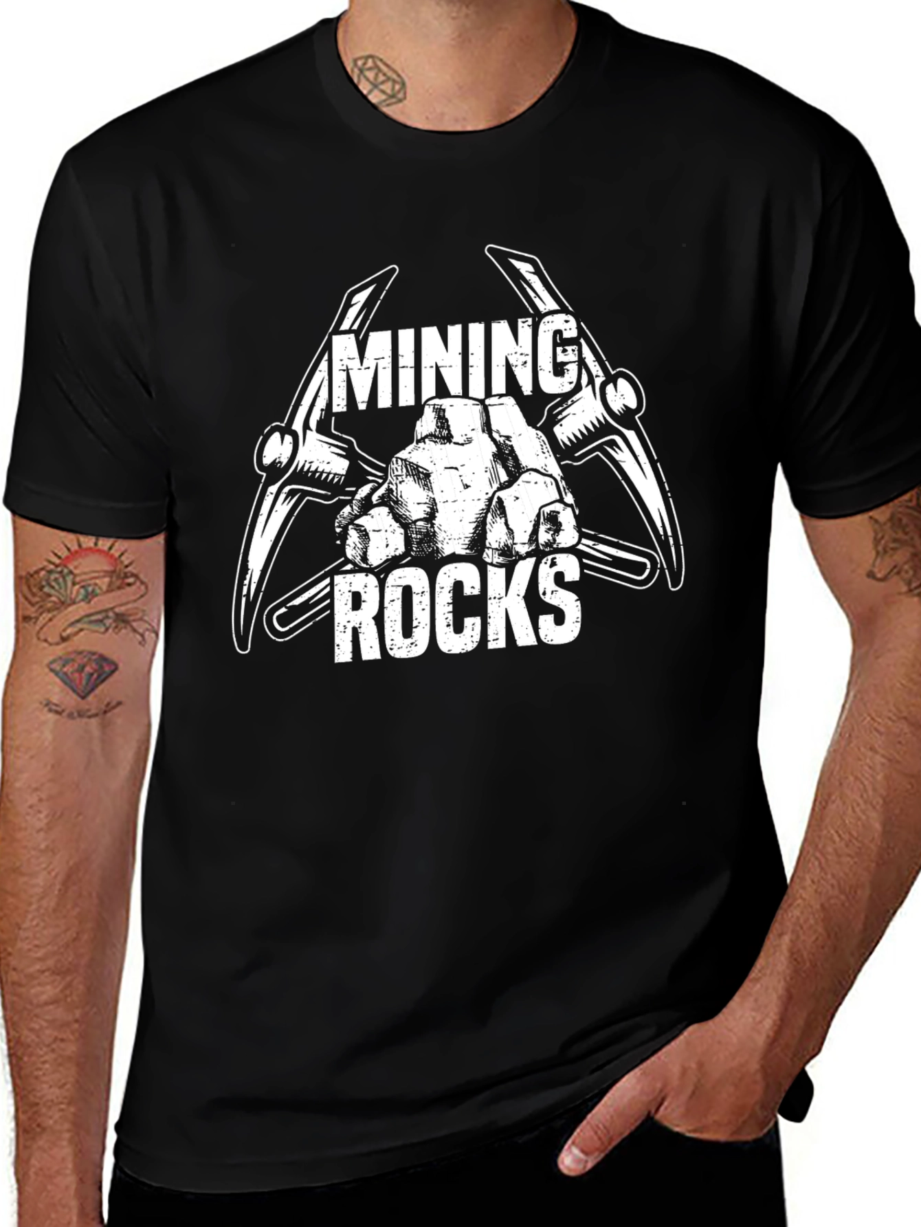 Mining Rocks Graphic T-Shirt